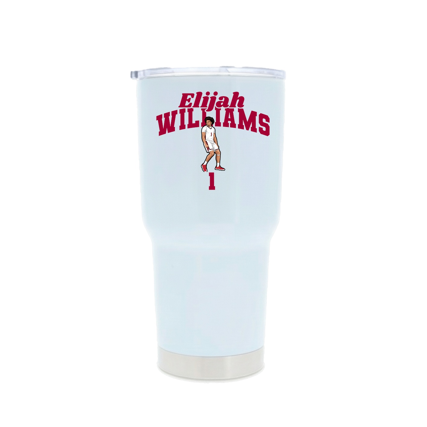 30oz Stainless Steel Tumbler — Signature Arch in White