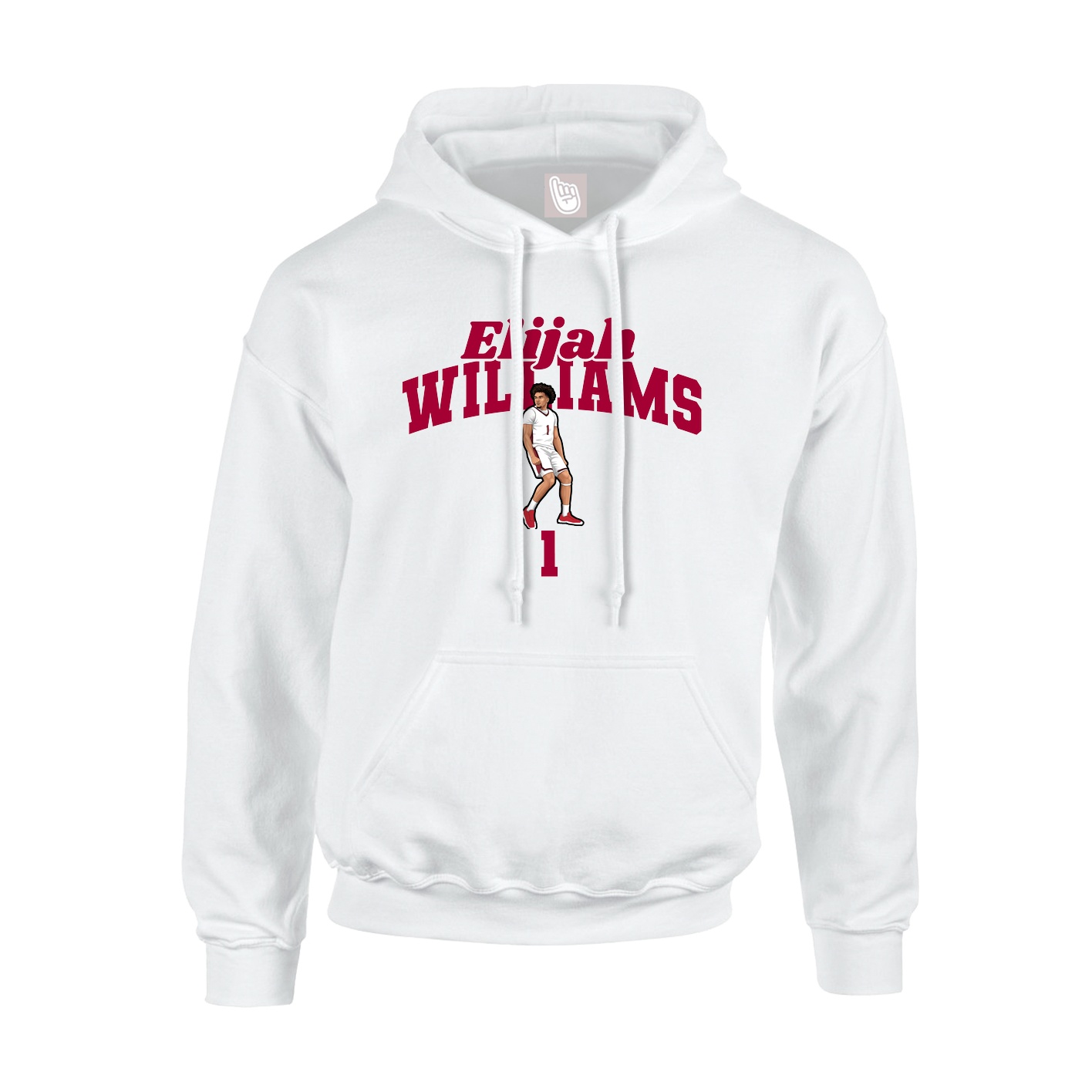 Hoodie — Signature Arch in White