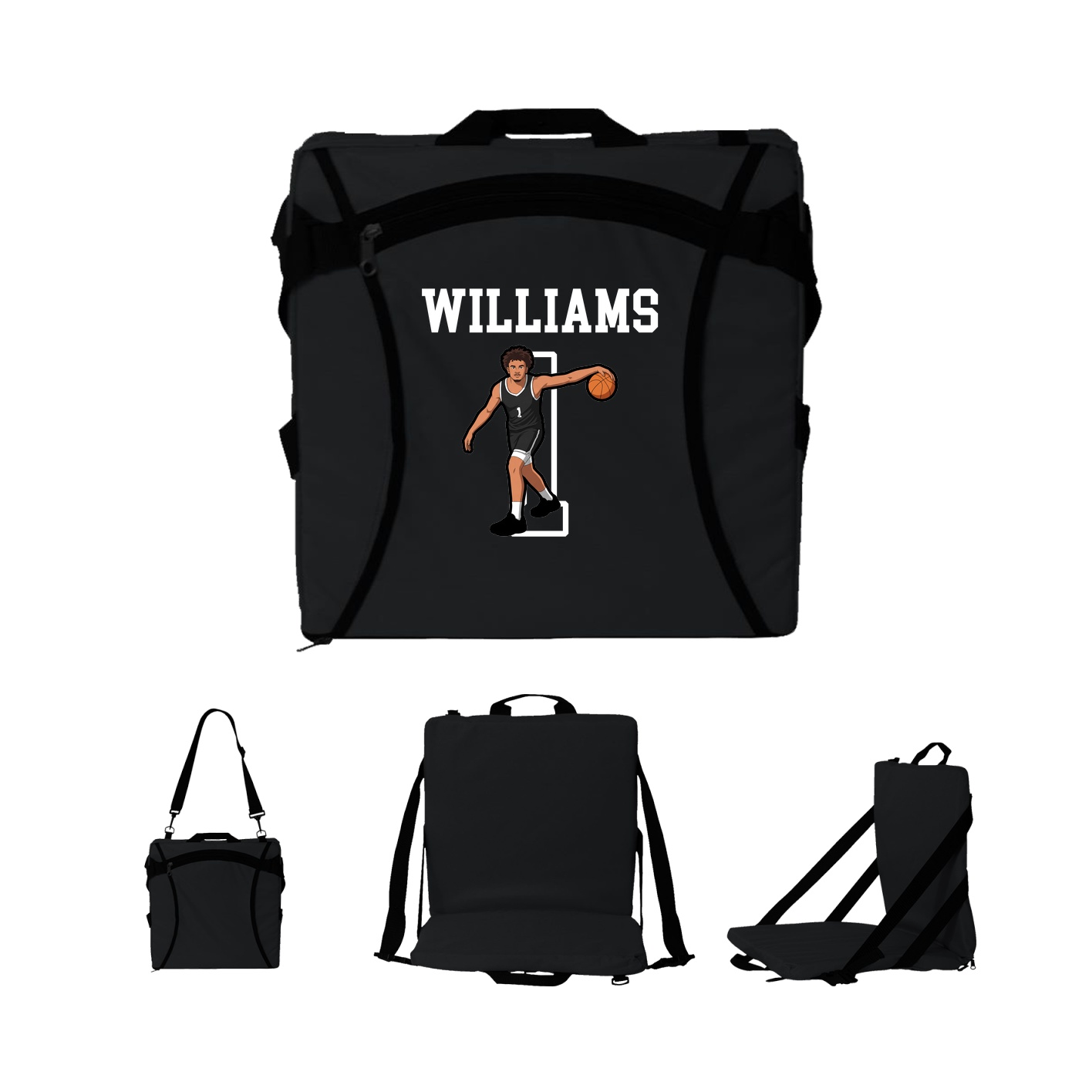 Folding Stadium Seat — Shirsey in Black