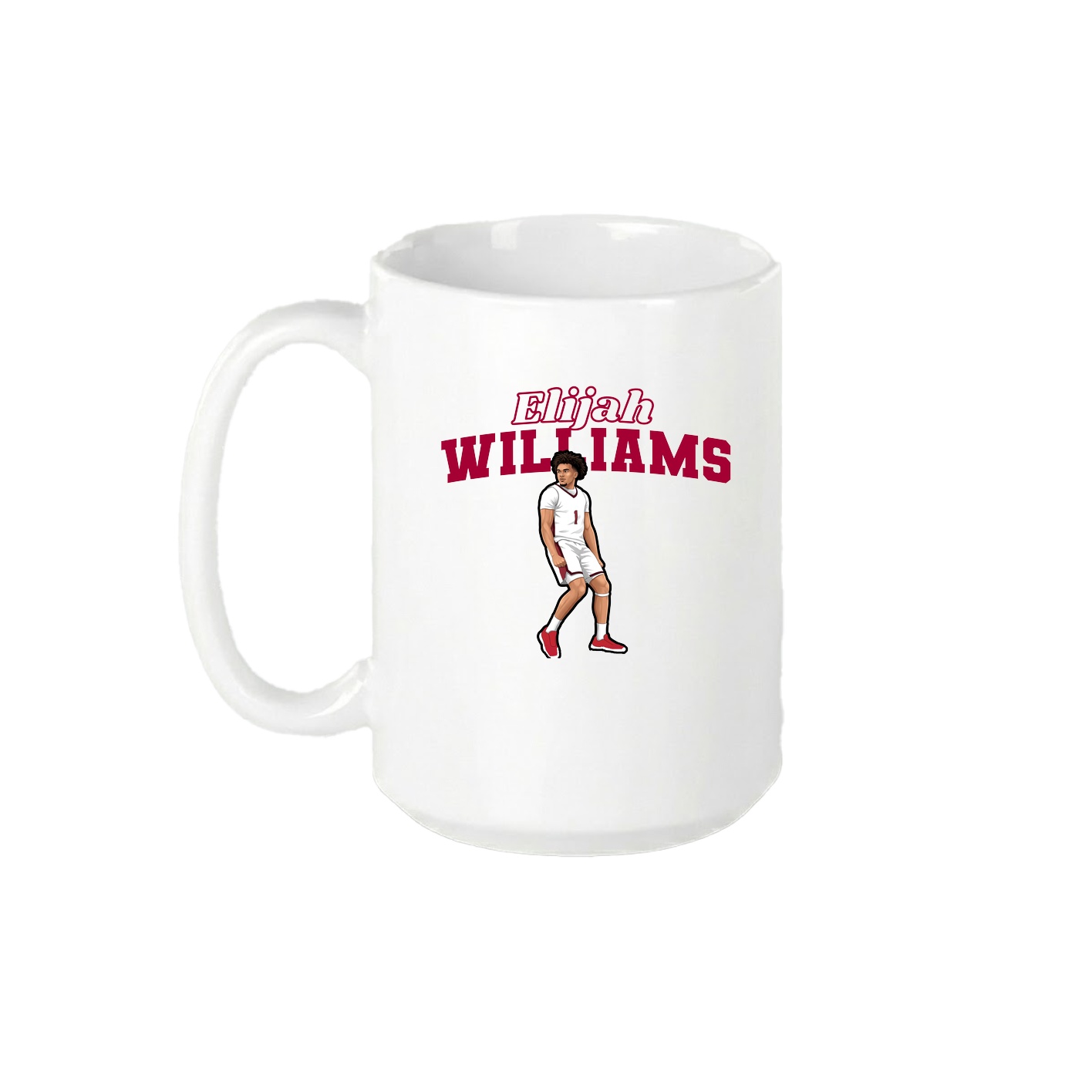 15oz Coffee Mug — Name Arch in White