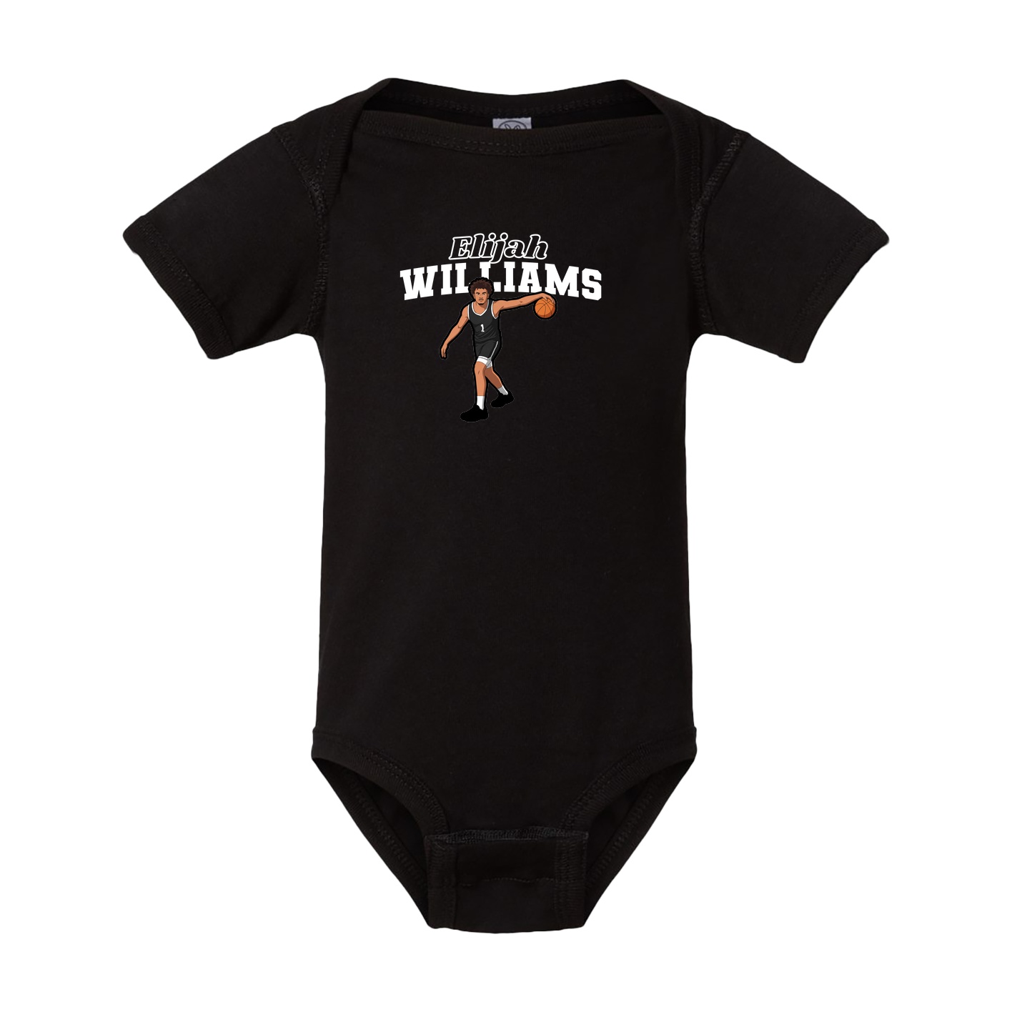 Baby Onesie — Name Arch in Black
