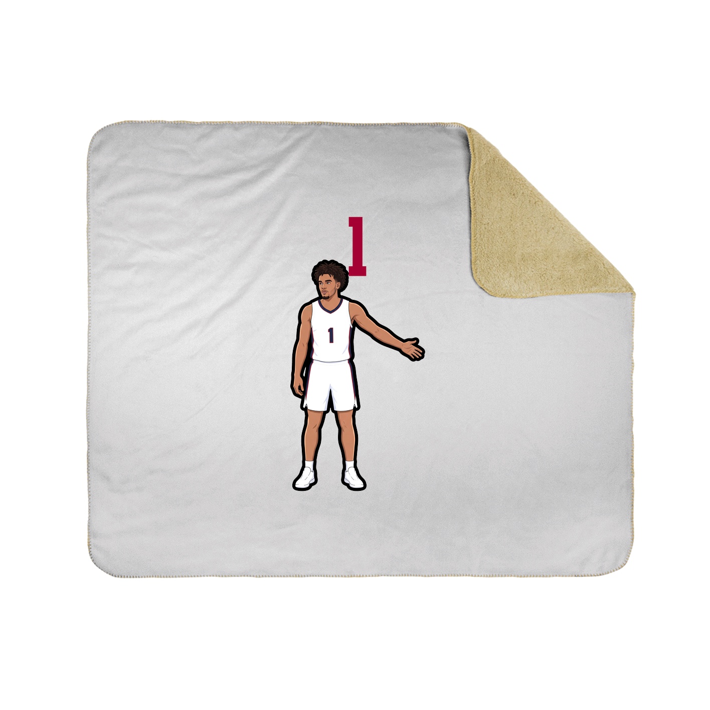 Throw Blanket — Number Top in White