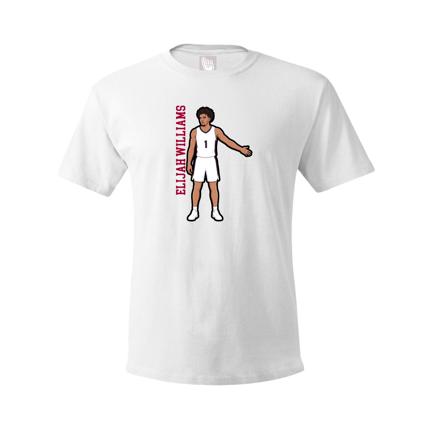 Tee — Name Vertical in White