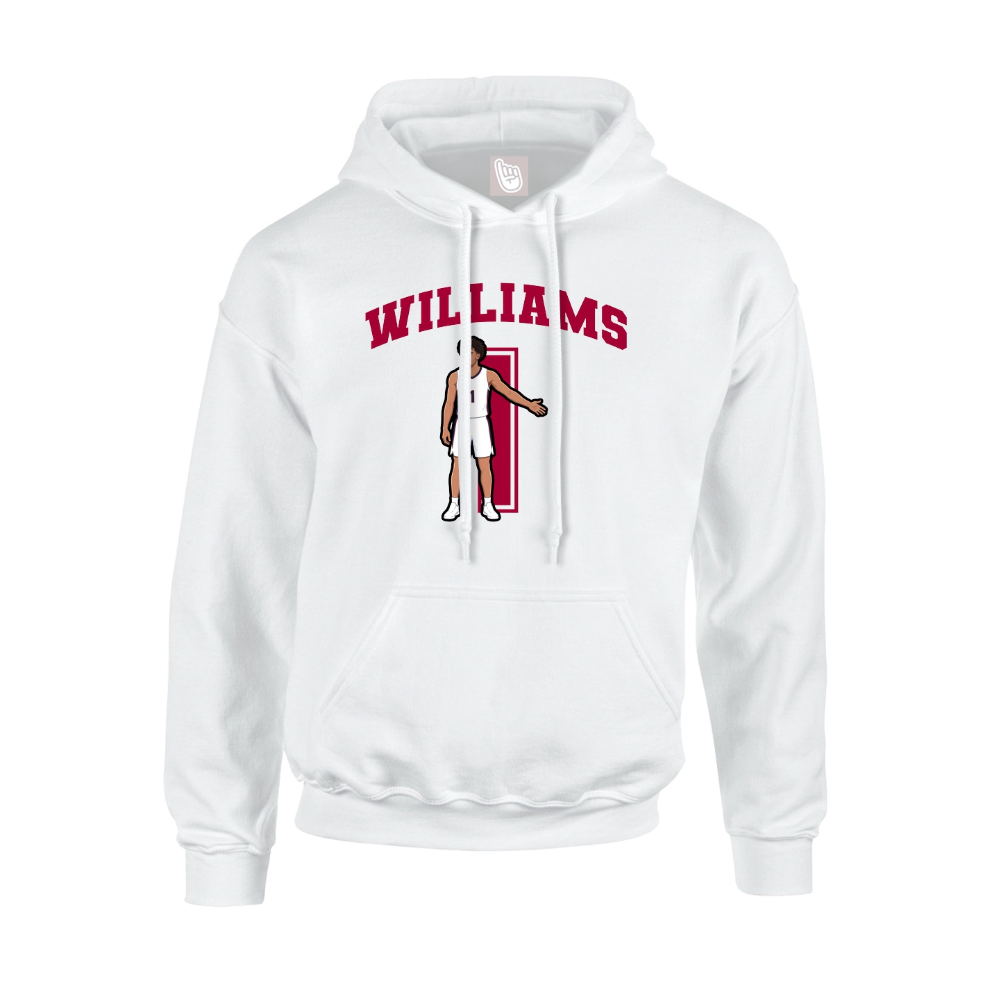 Hoodie — Number in White