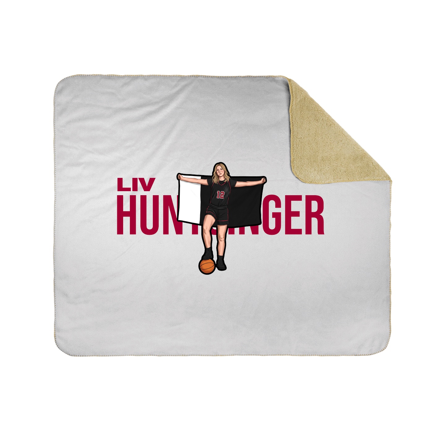 Throw Blanket — Player Name in White