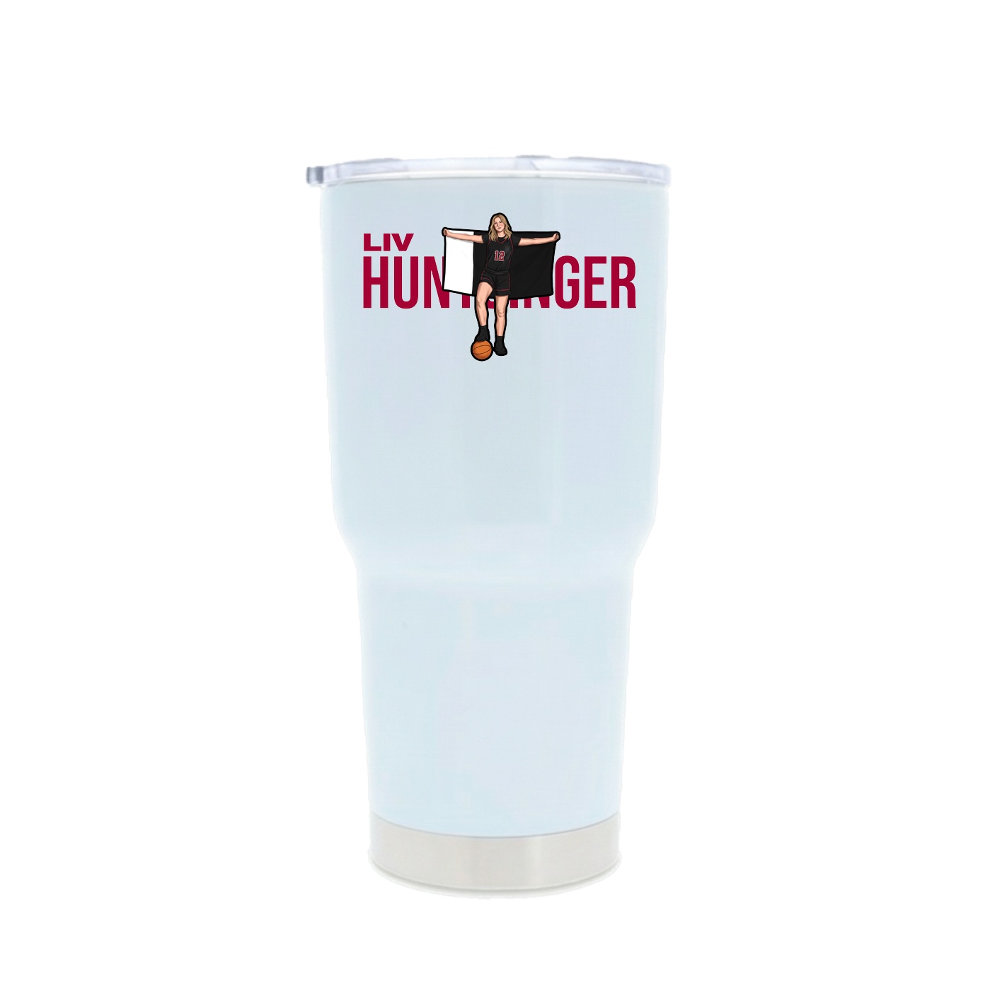 30oz Stainless Steel Tumbler — Player Name in White