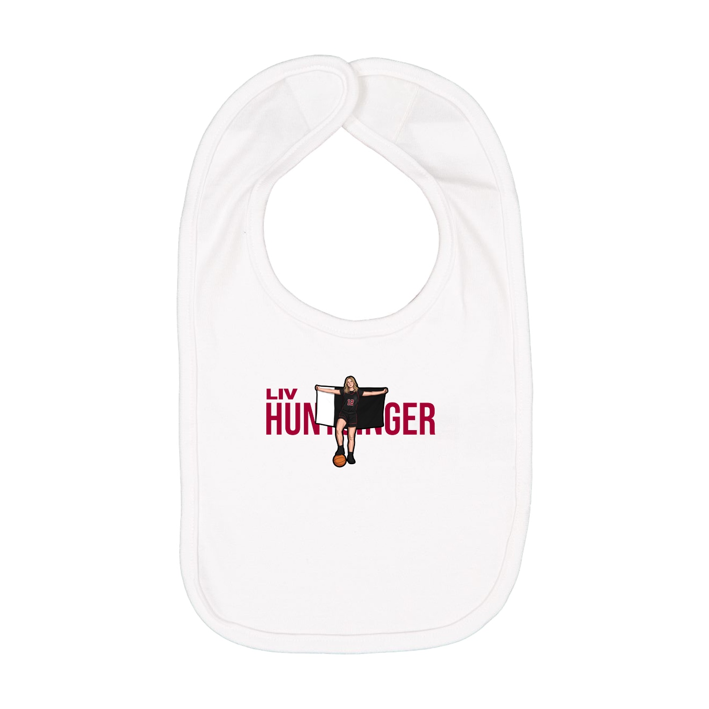 Infant Bib — Player Name in White