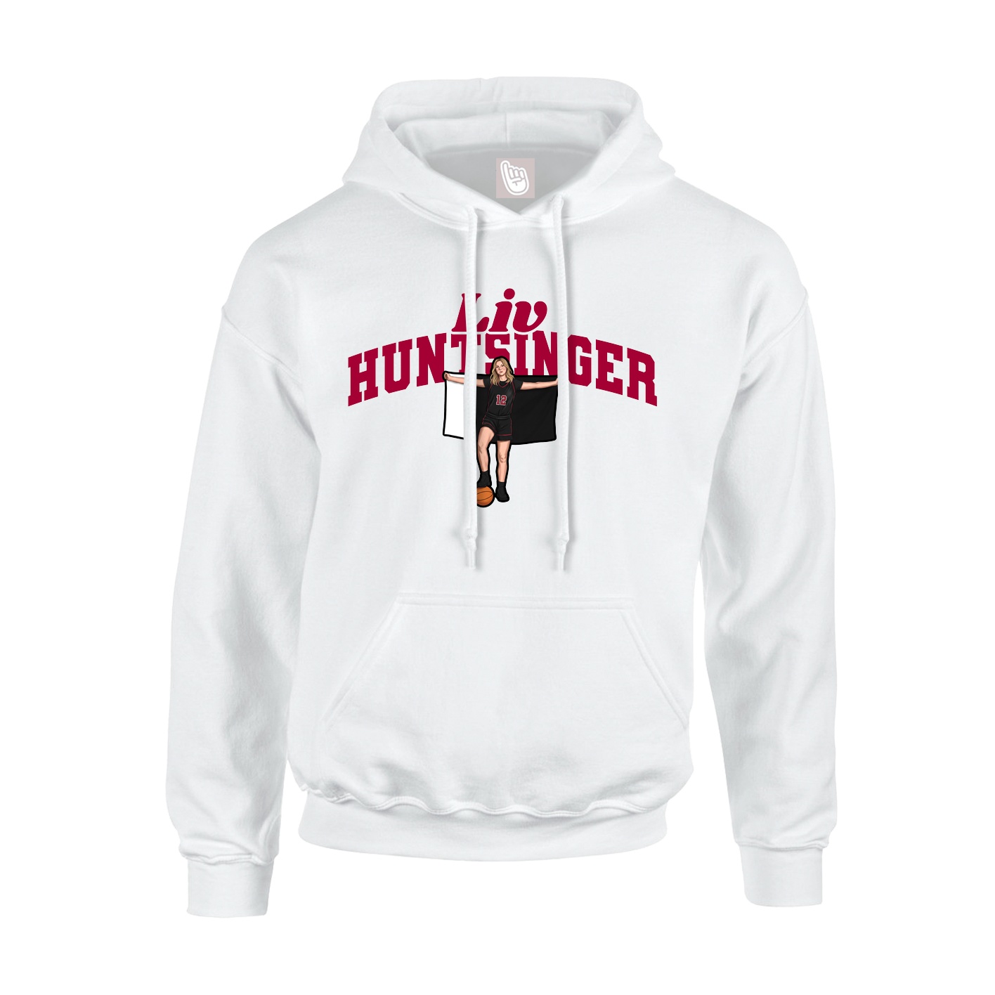 Youth Hoodie — Signature Arch in White