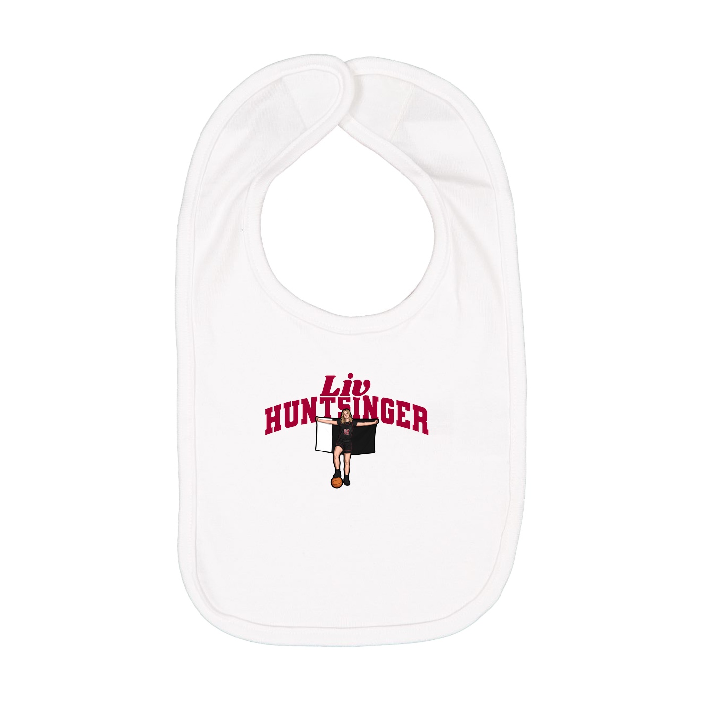 Infant Bib — Signature Arch in White