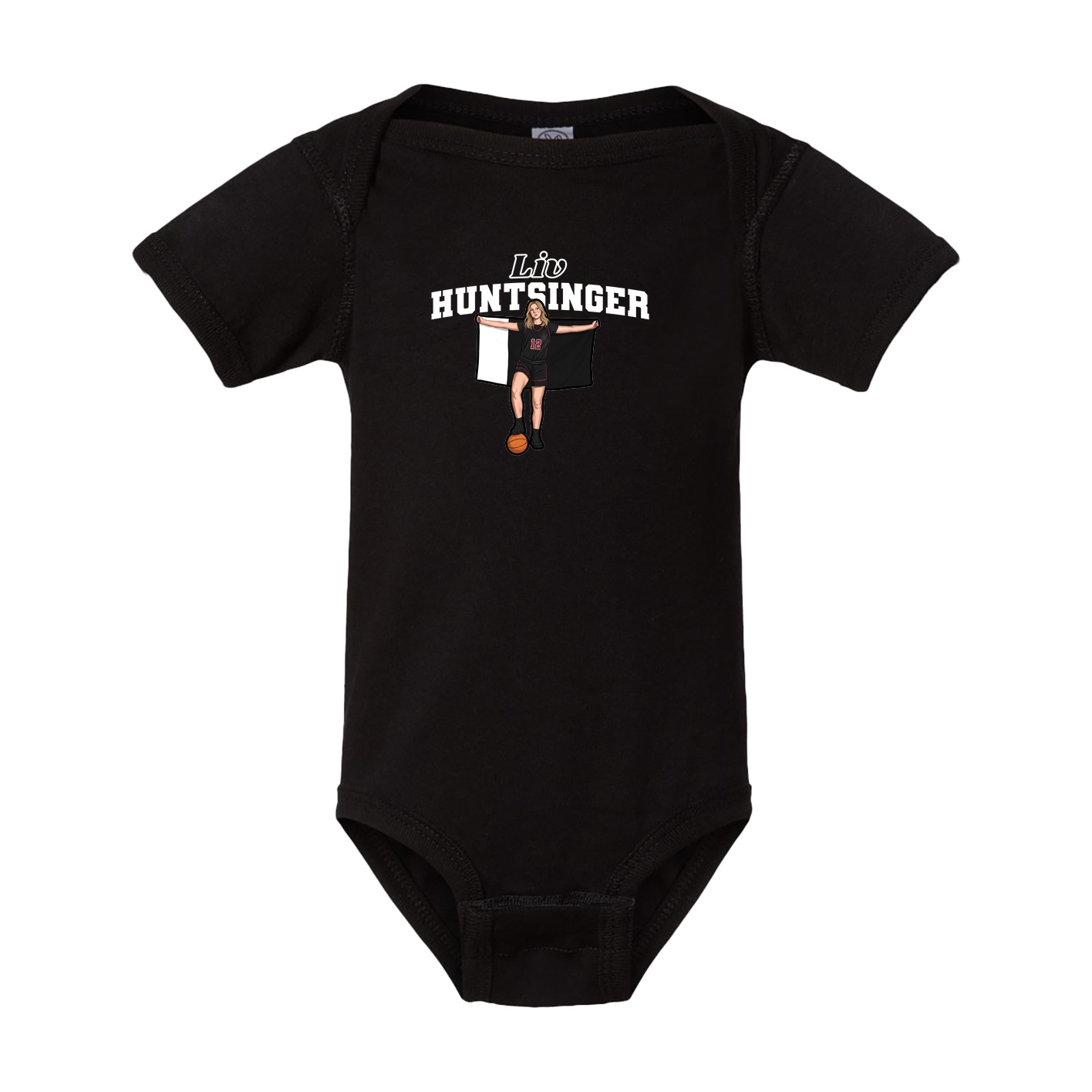 Baby Onesie — Name Arch in Black