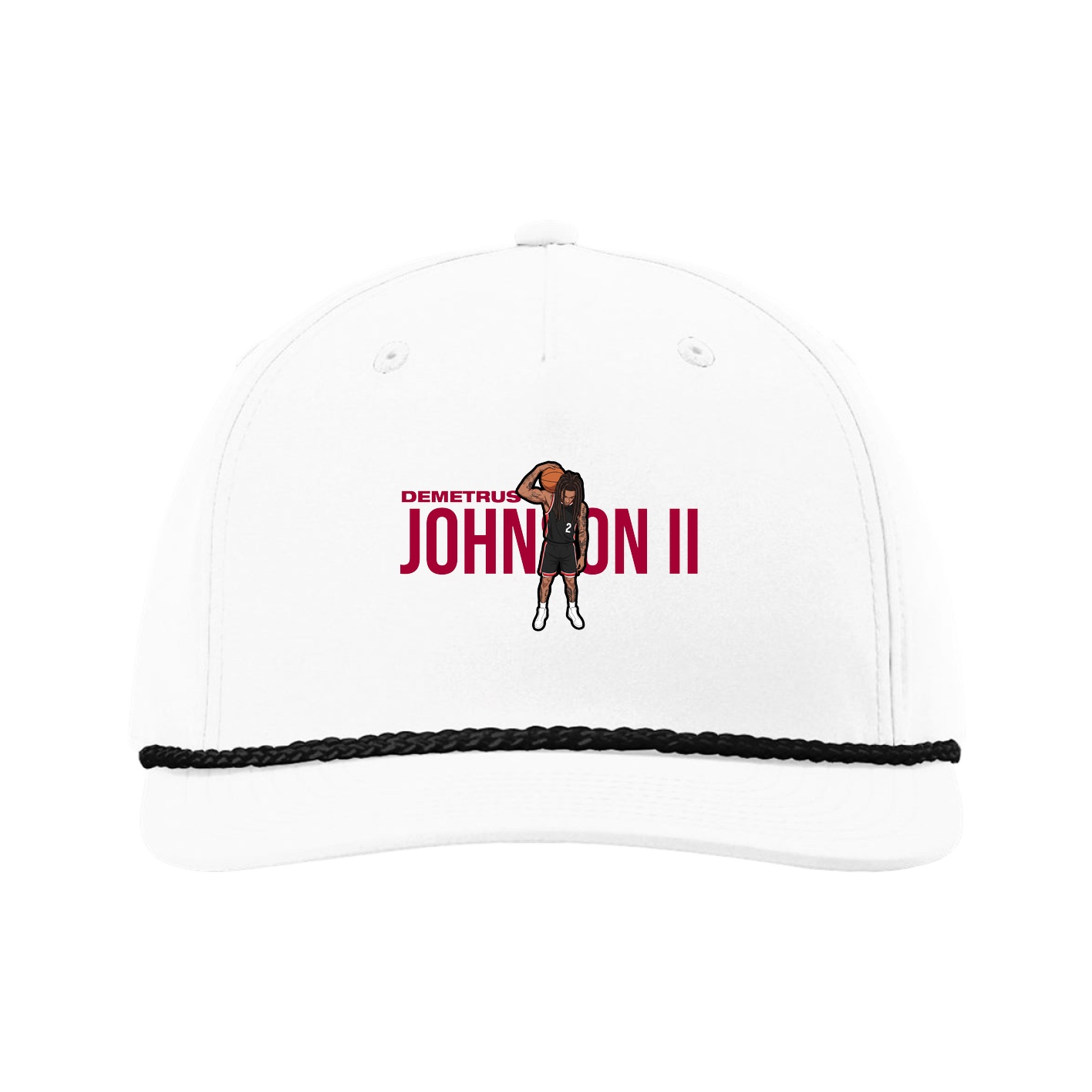 Five-Panel Classic Rope Cap — Player Name in White