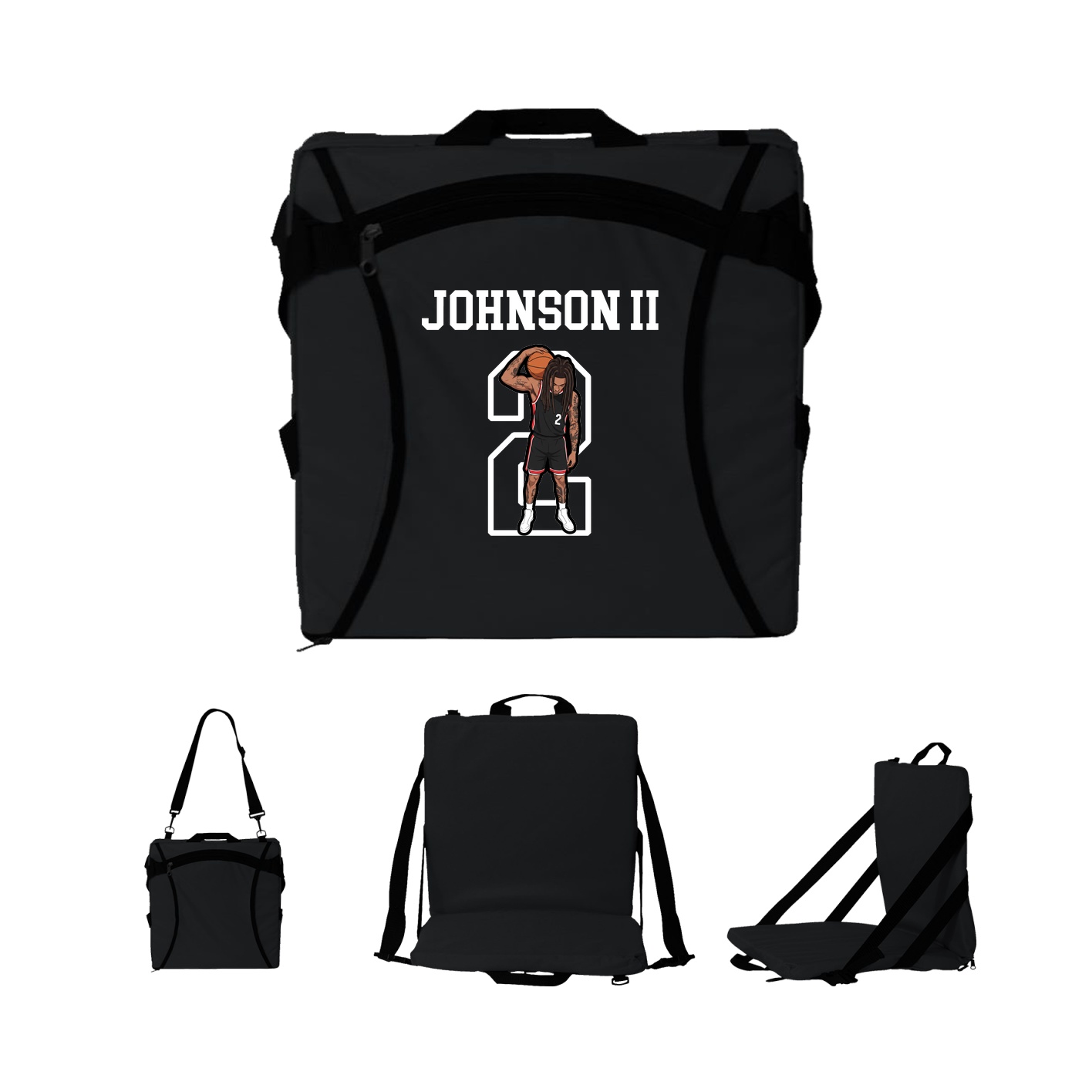 Folding Stadium Seat — Shirsey in Black
