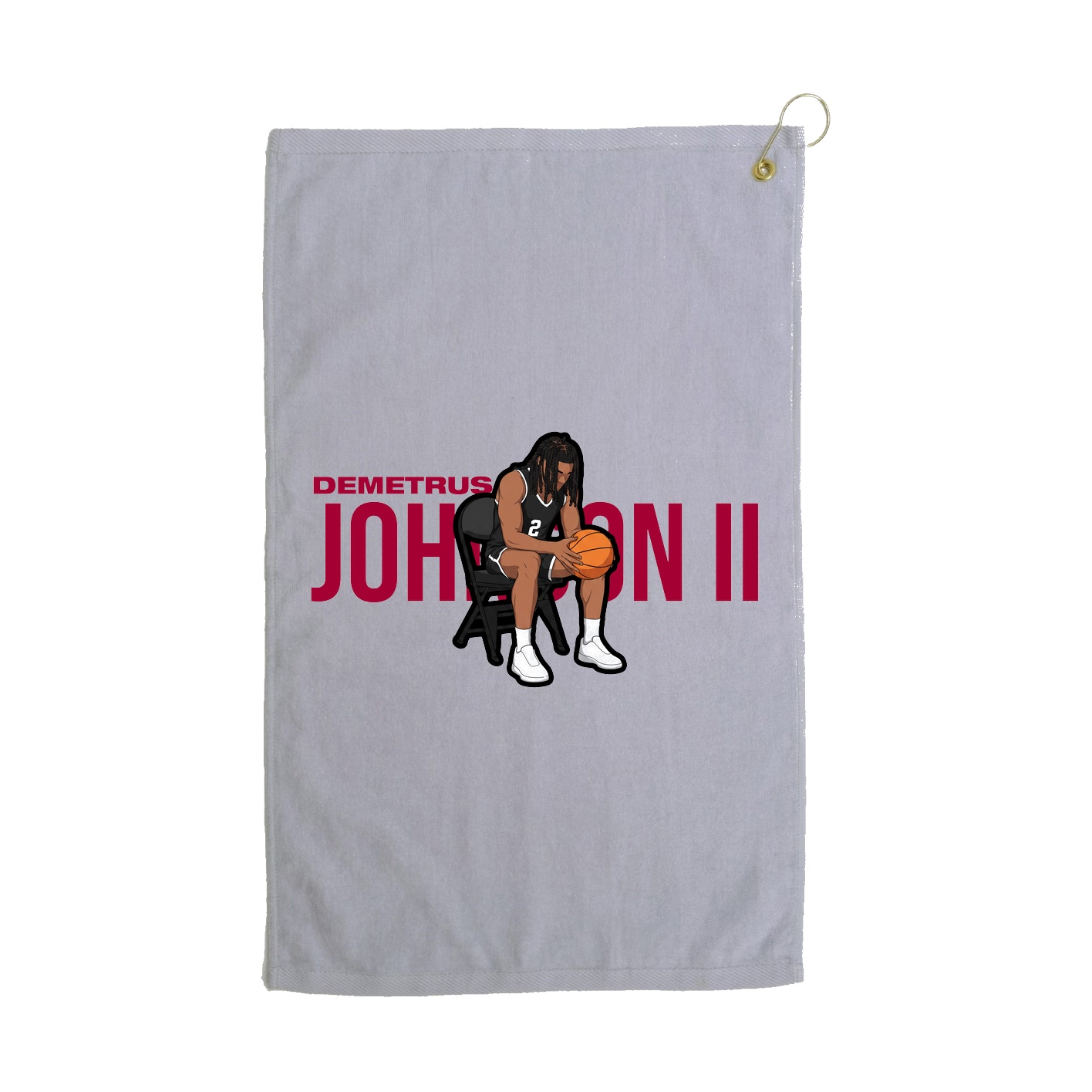 Golf Towel — Player Name in Grey