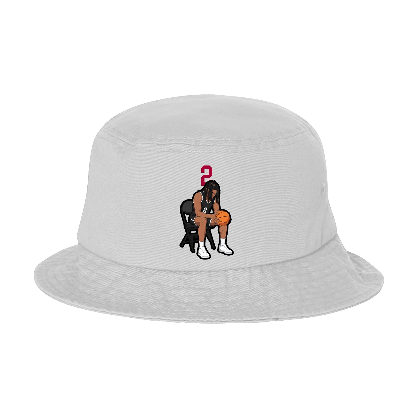 Bucket Cap — Number Top in White