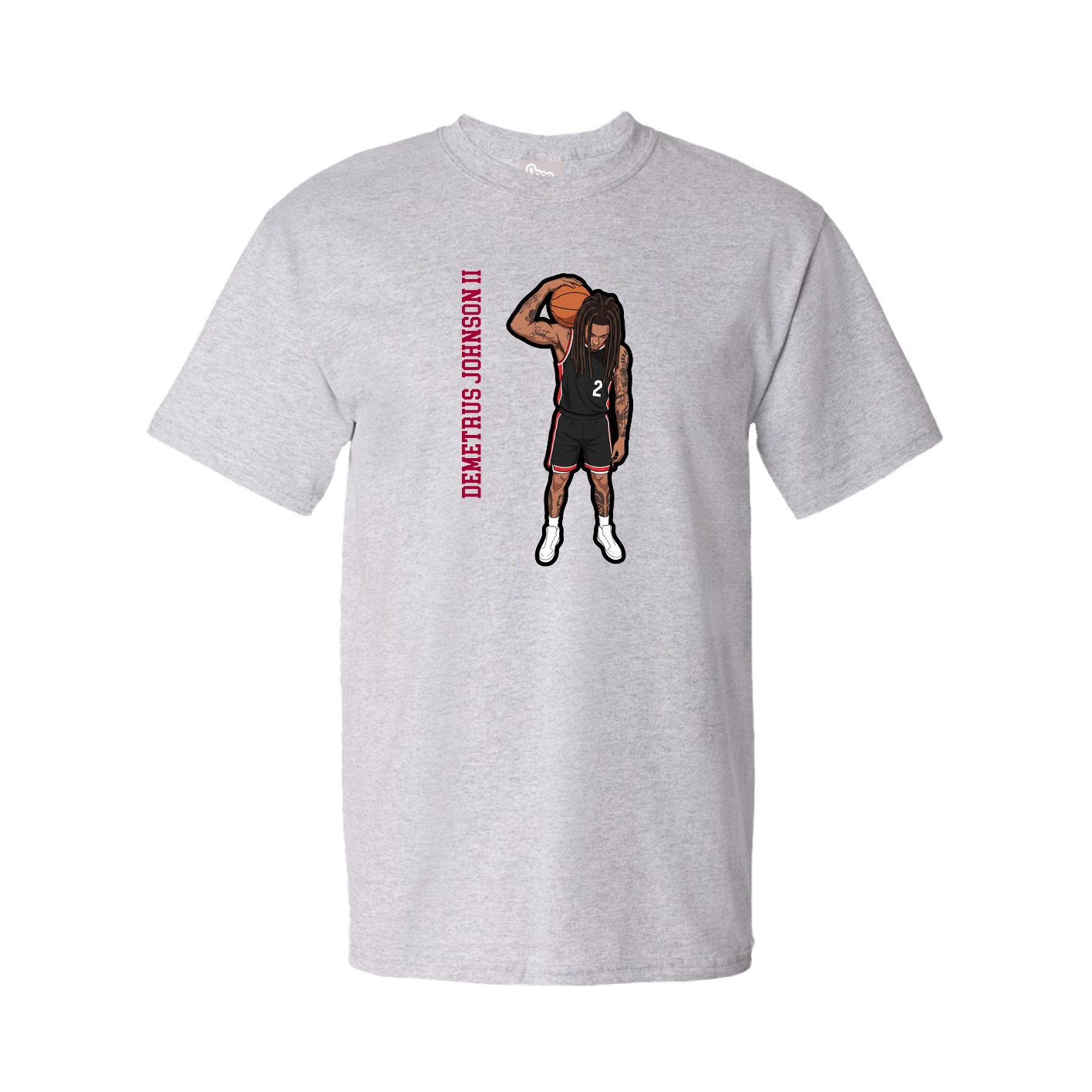 Tee — Name Vertical in Grey