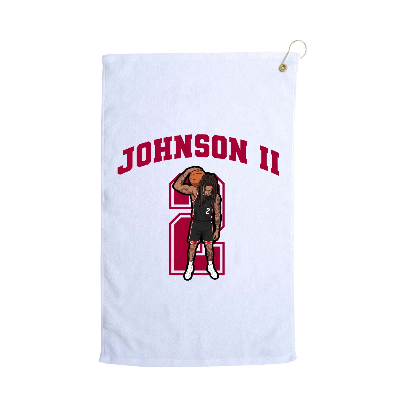 Golf Towel — Number in White