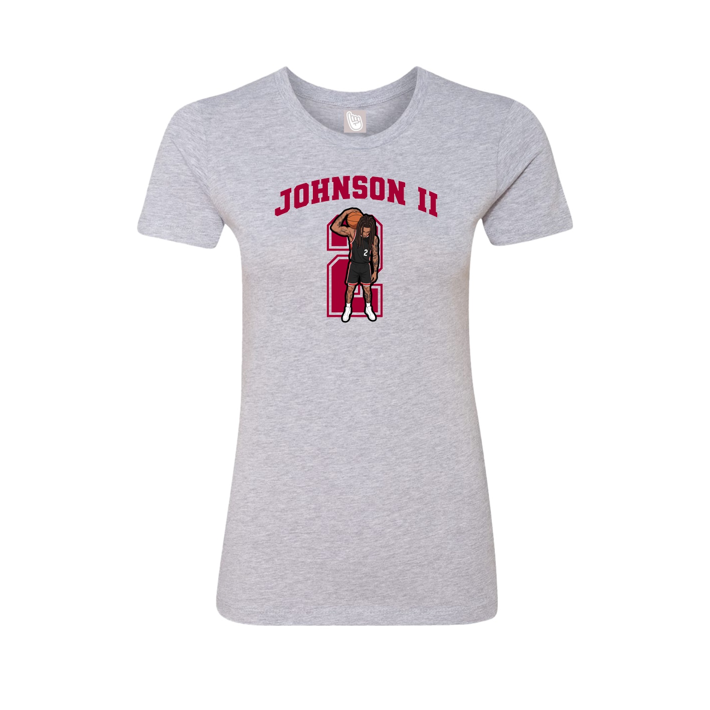 Fitted Women's Tee — Number in Grey