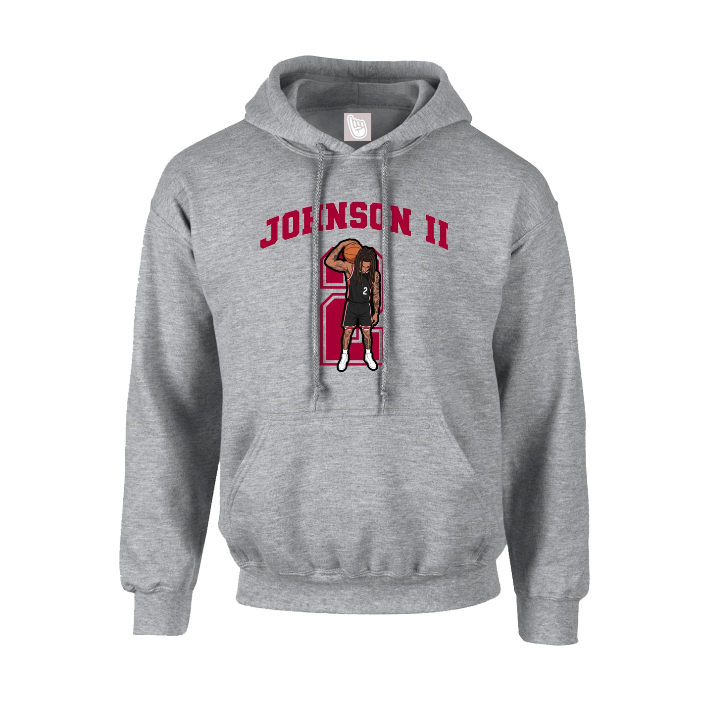 Youth Hoodie — Number in Grey