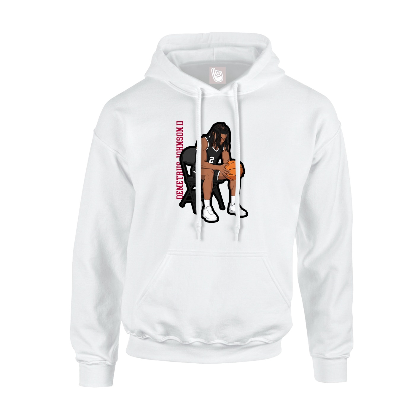 Youth Hoodie — Name Vertical in White