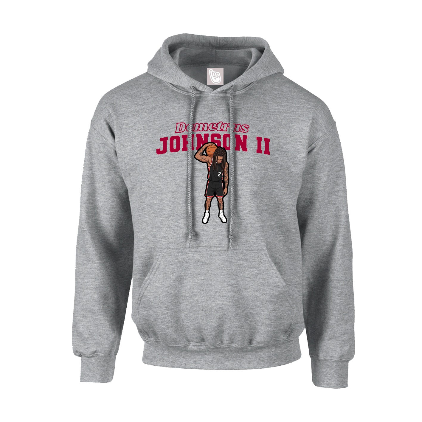 Youth Hoodie — Name Arch in Grey
