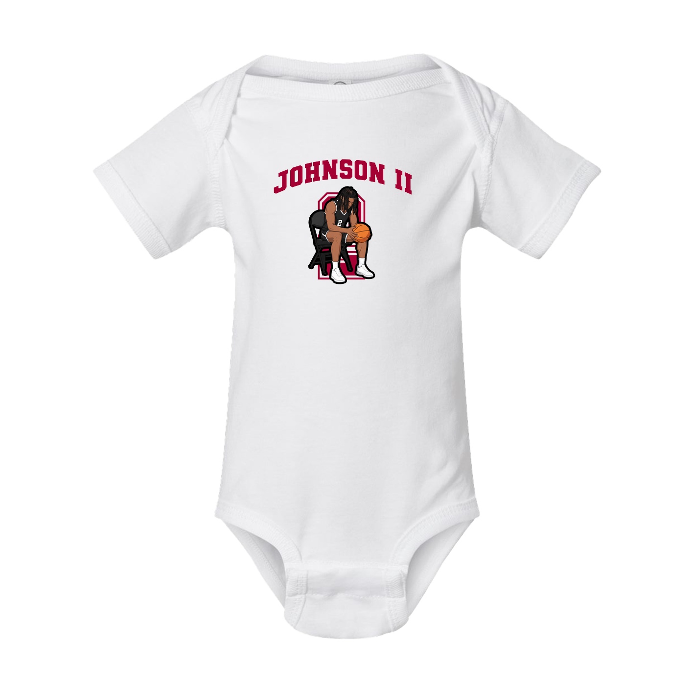 Baby Onesie — Number in White