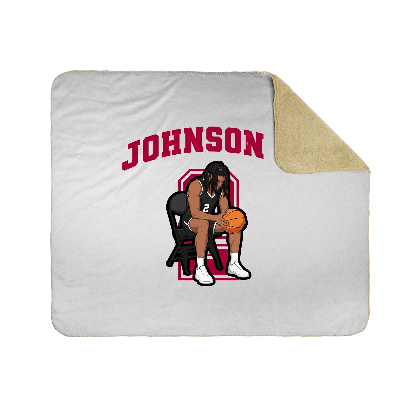 Throw Blanket — Number in White