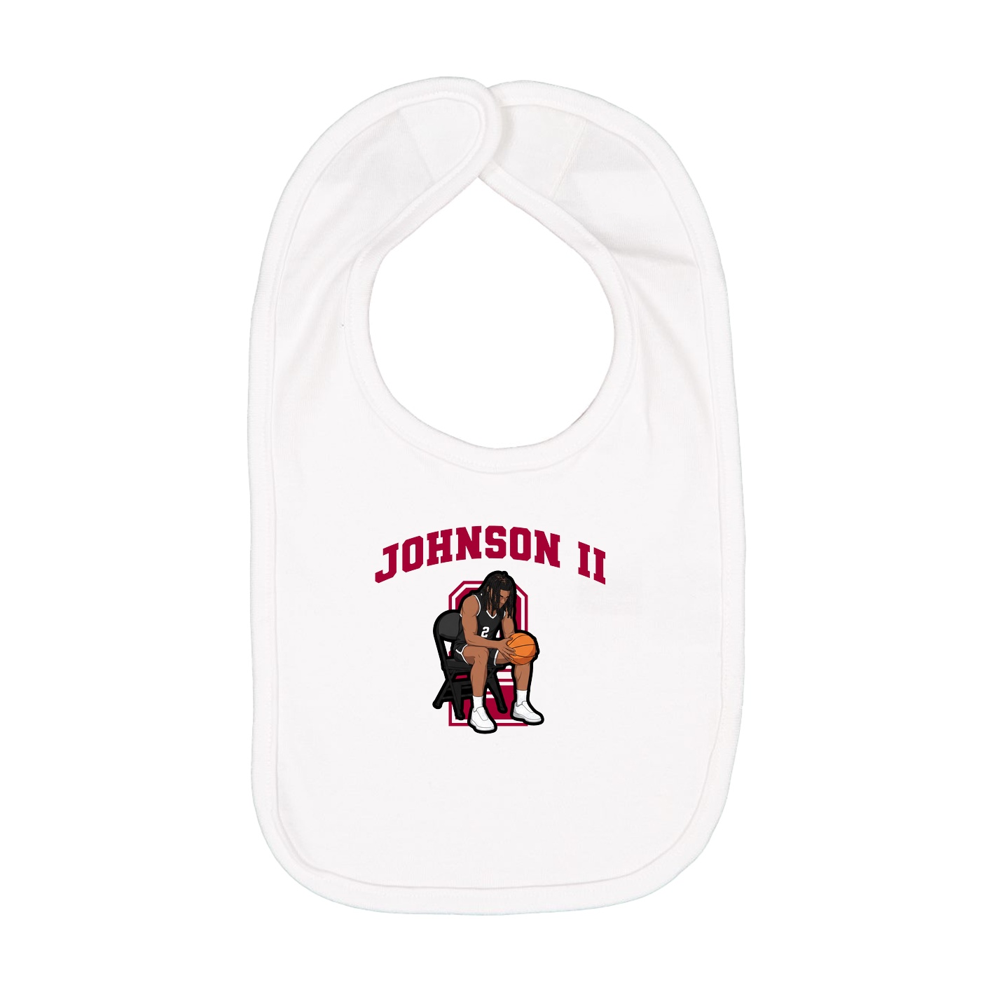 Infant Bib — Number in White