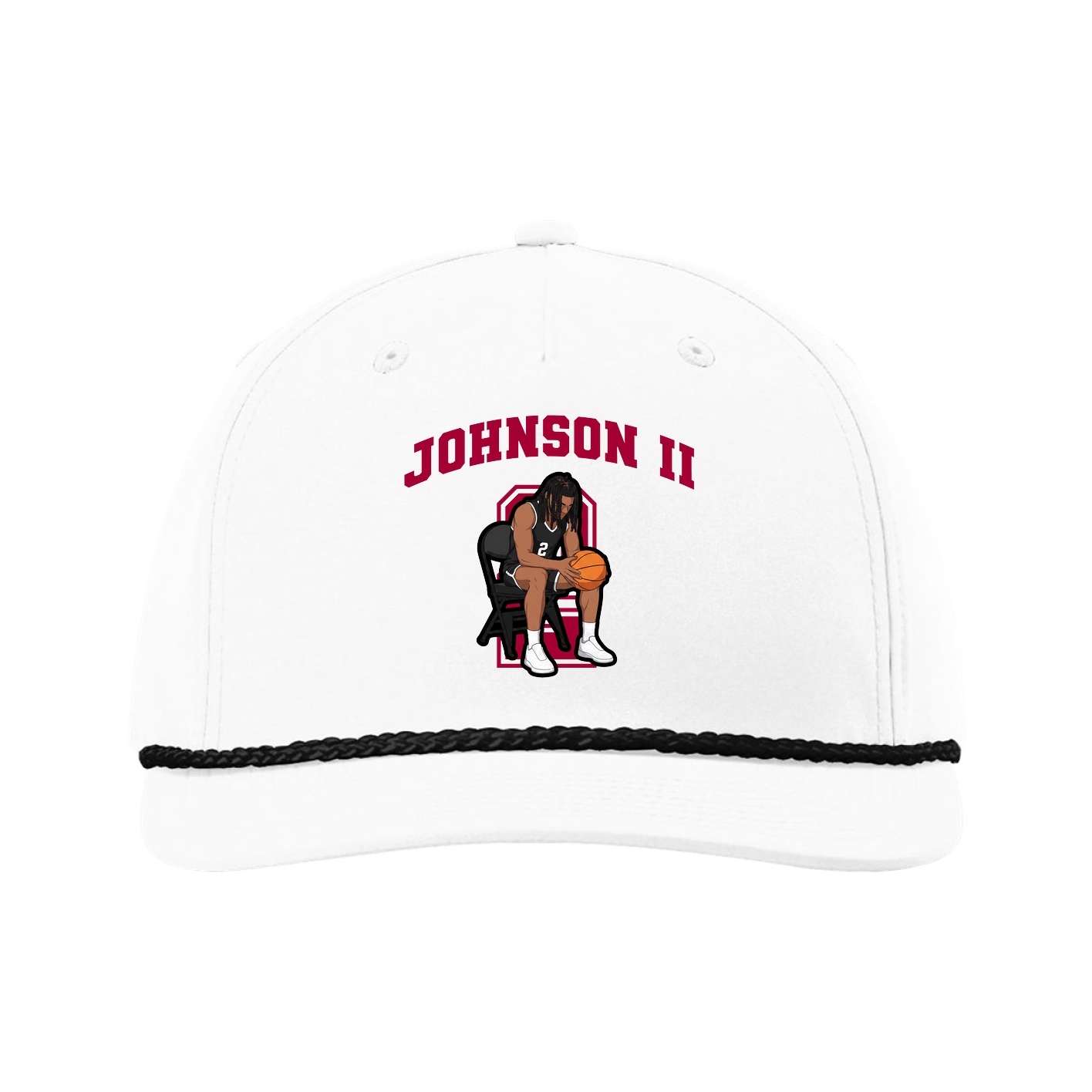 Five-Panel Classic Rope Cap — Number in White
