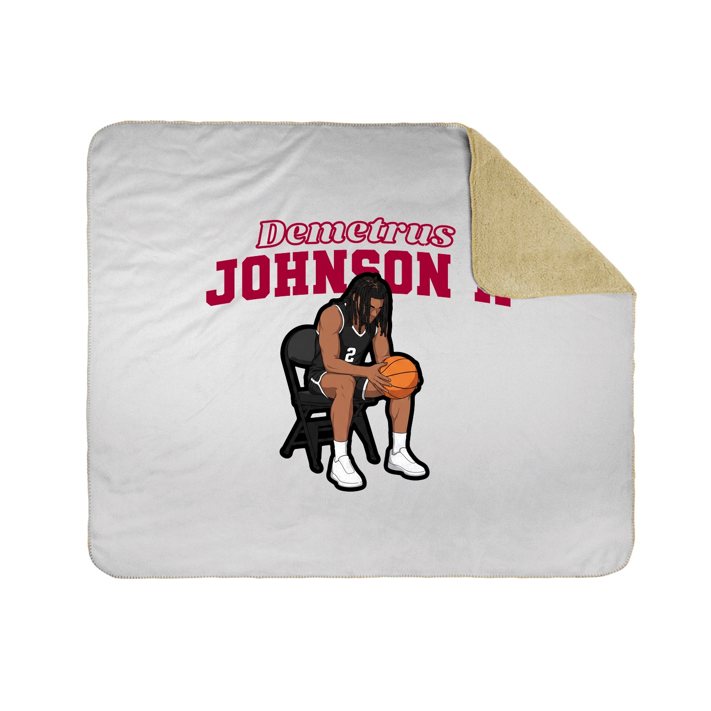 Throw Blanket — Name Arch in White