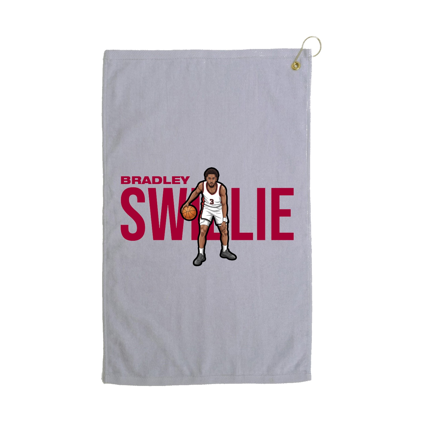 Golf Towel — Player Name in Grey