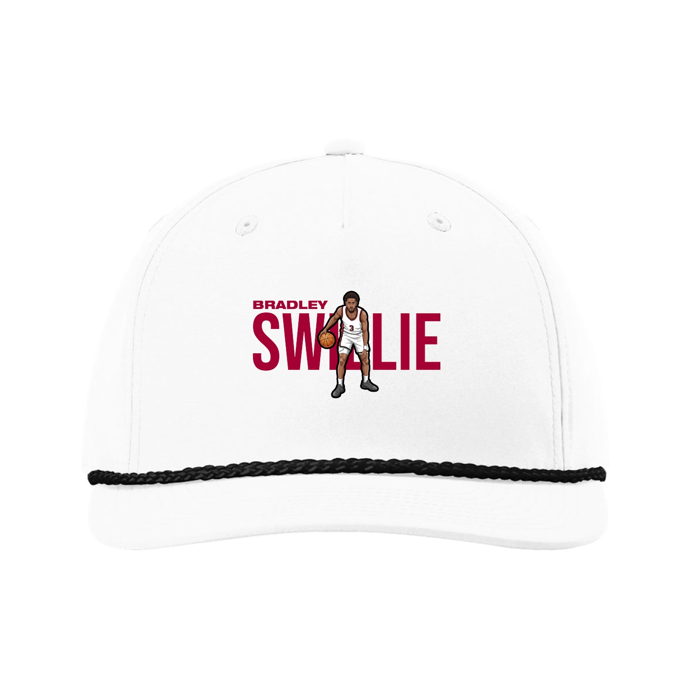 Five-Panel Classic Rope Cap — Player Name in White
