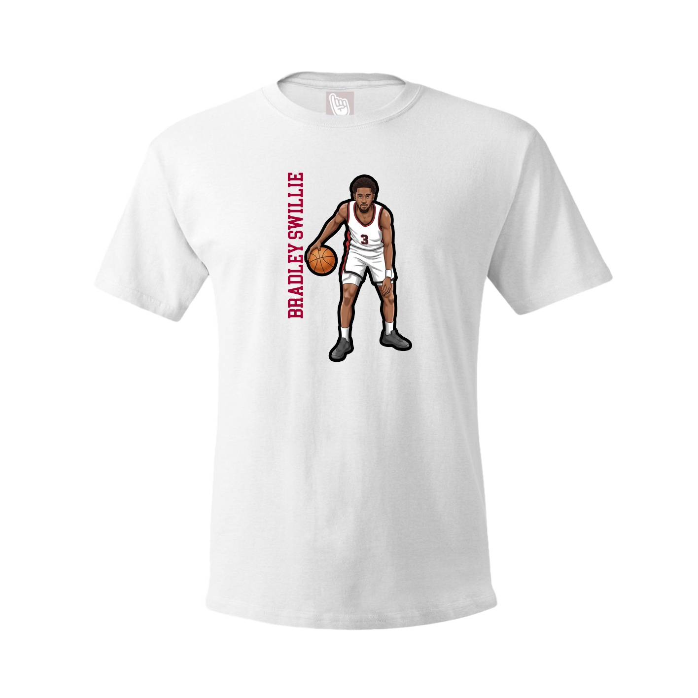 Tee — Name Vertical in White