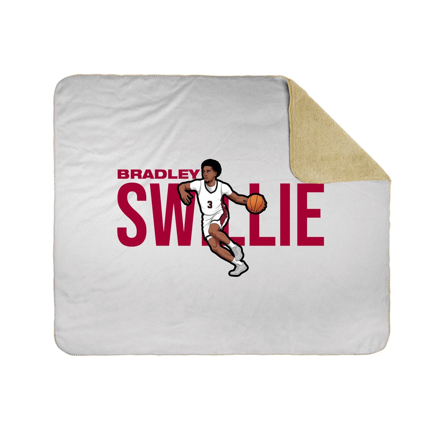 Throw Blanket — Player Name in White