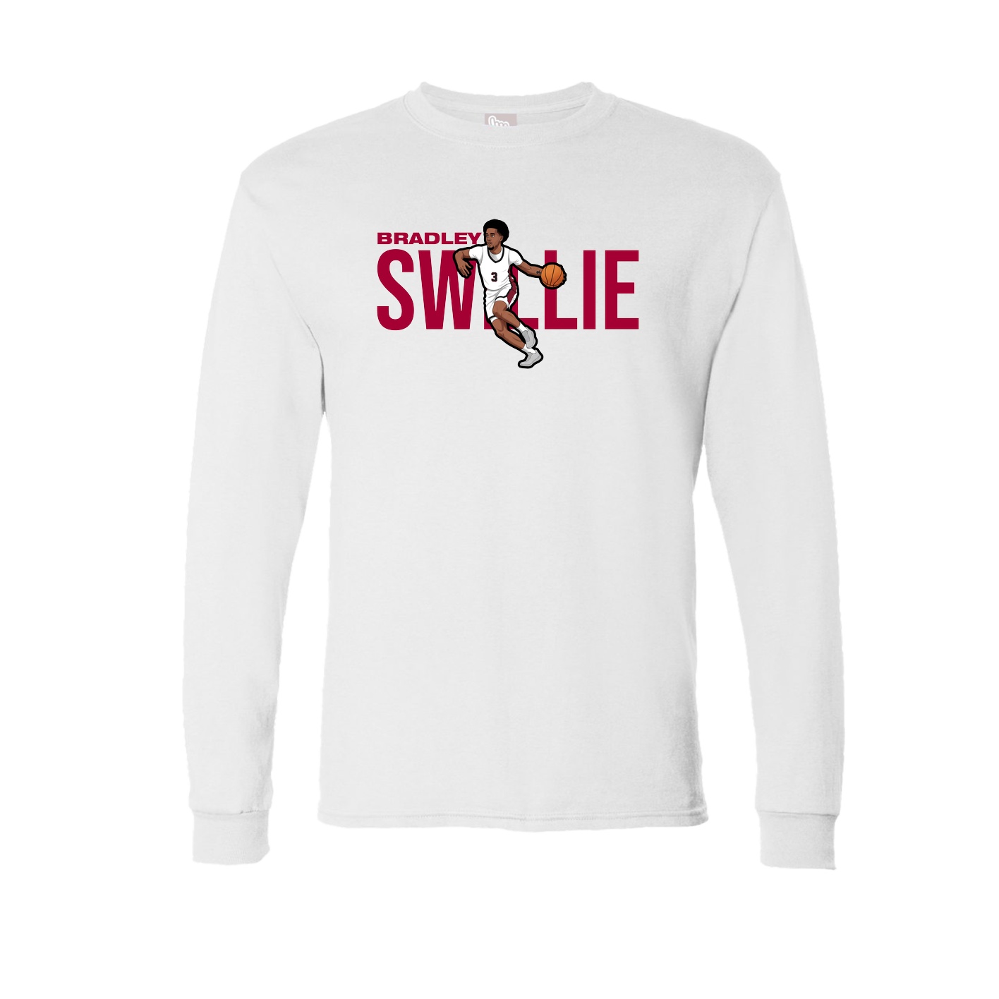 Long Sleeve Tee — Player Name in White