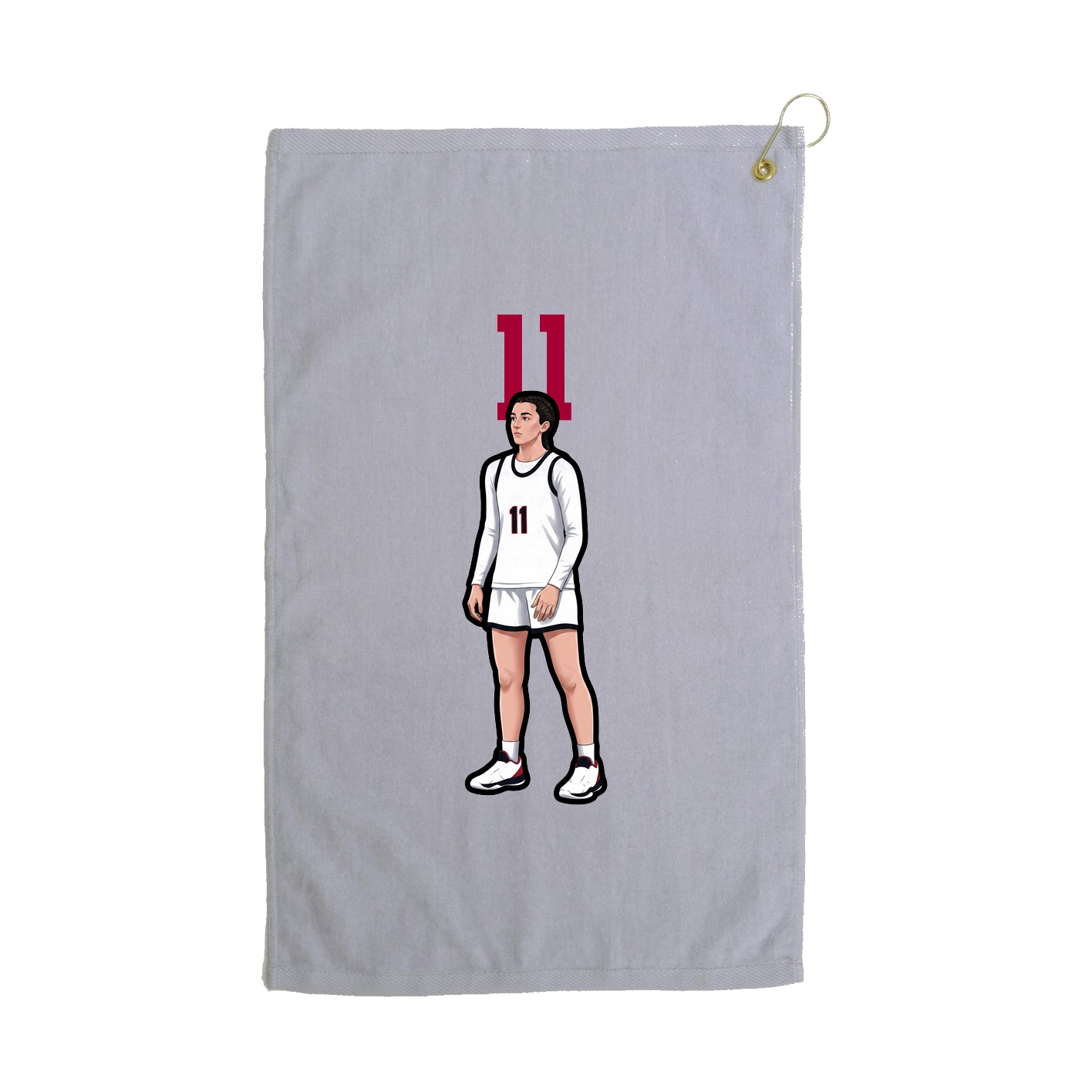 Golf Towel — Number Top in Grey