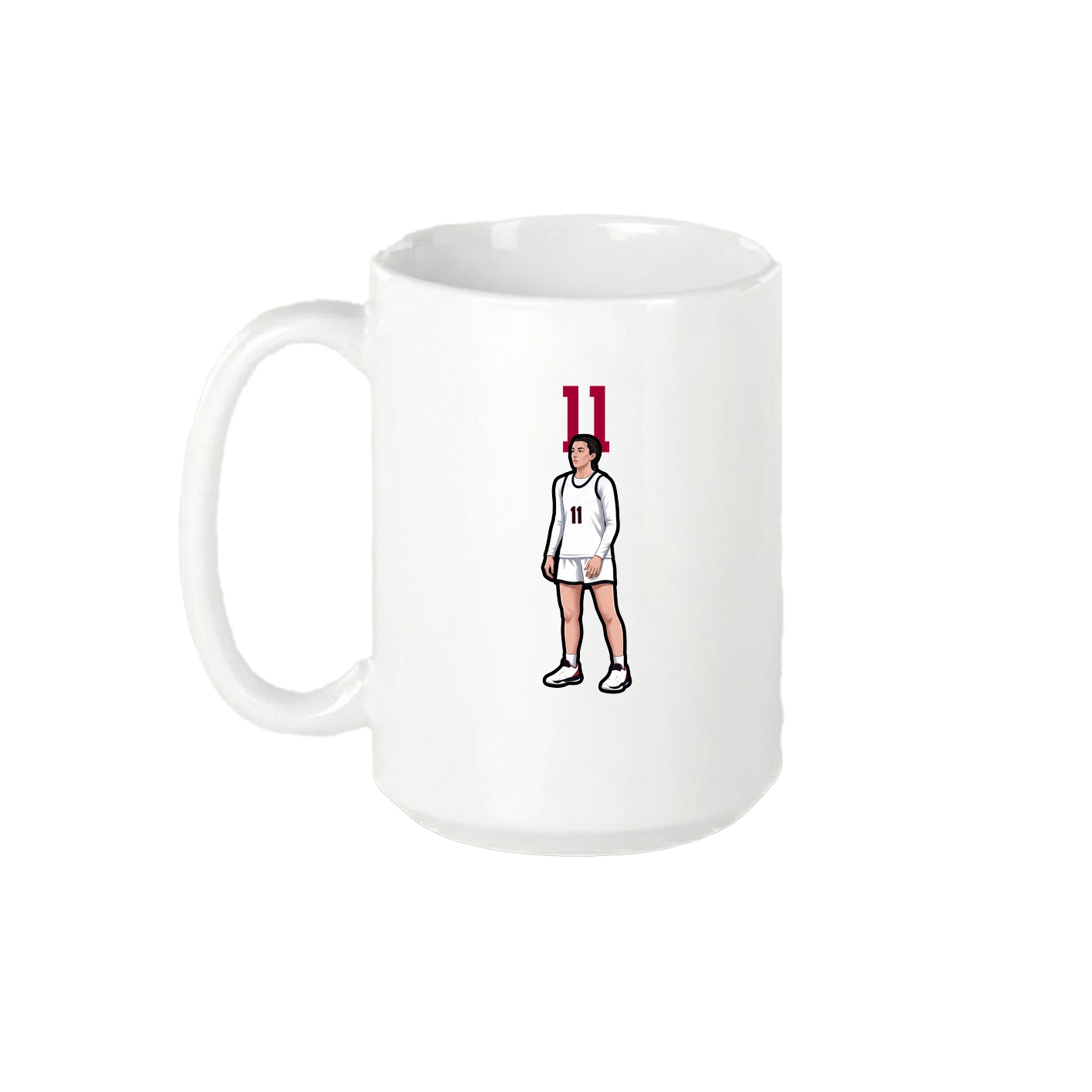 15oz Coffee Mug — Number Top in White