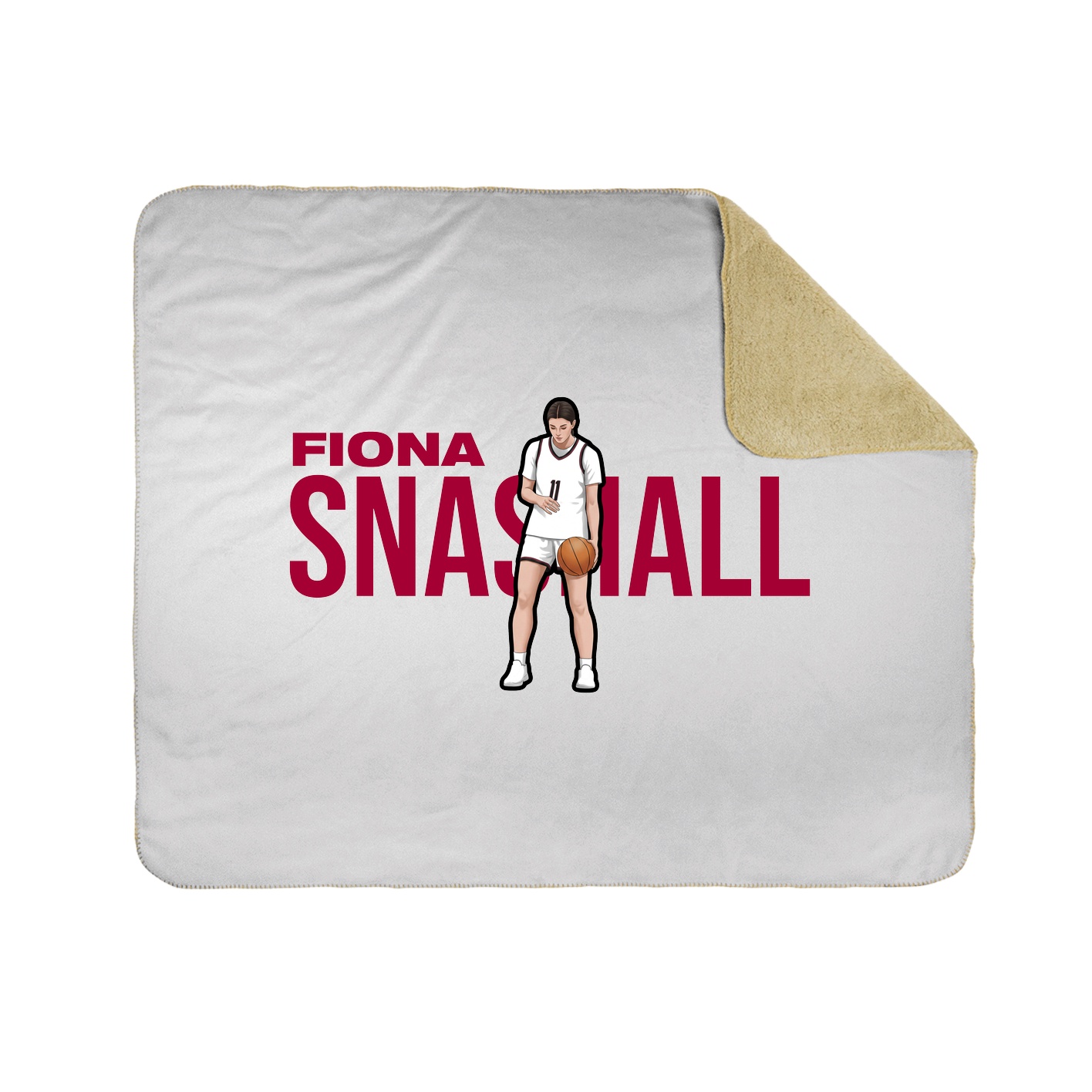 Throw Blanket — Player Name in White