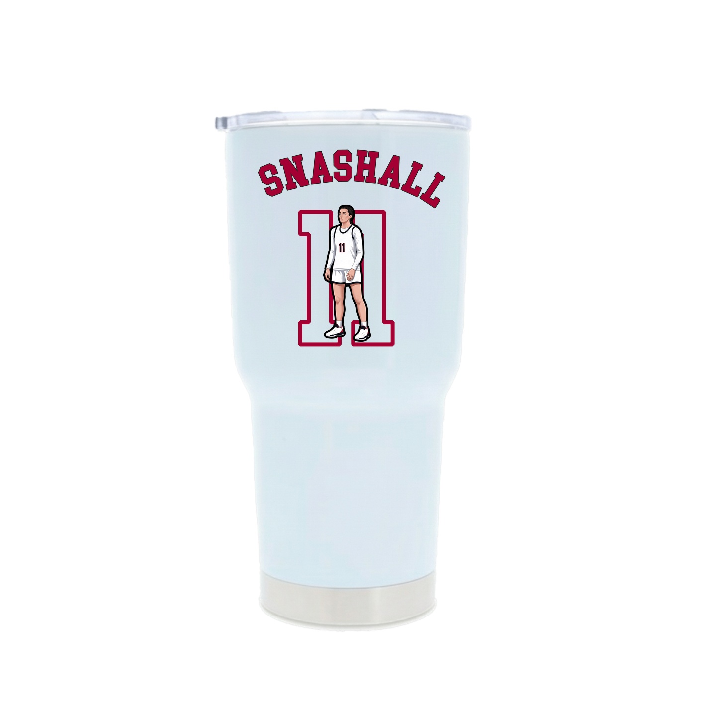 30oz Stainless Steel Tumbler — Shirsey Arch in White