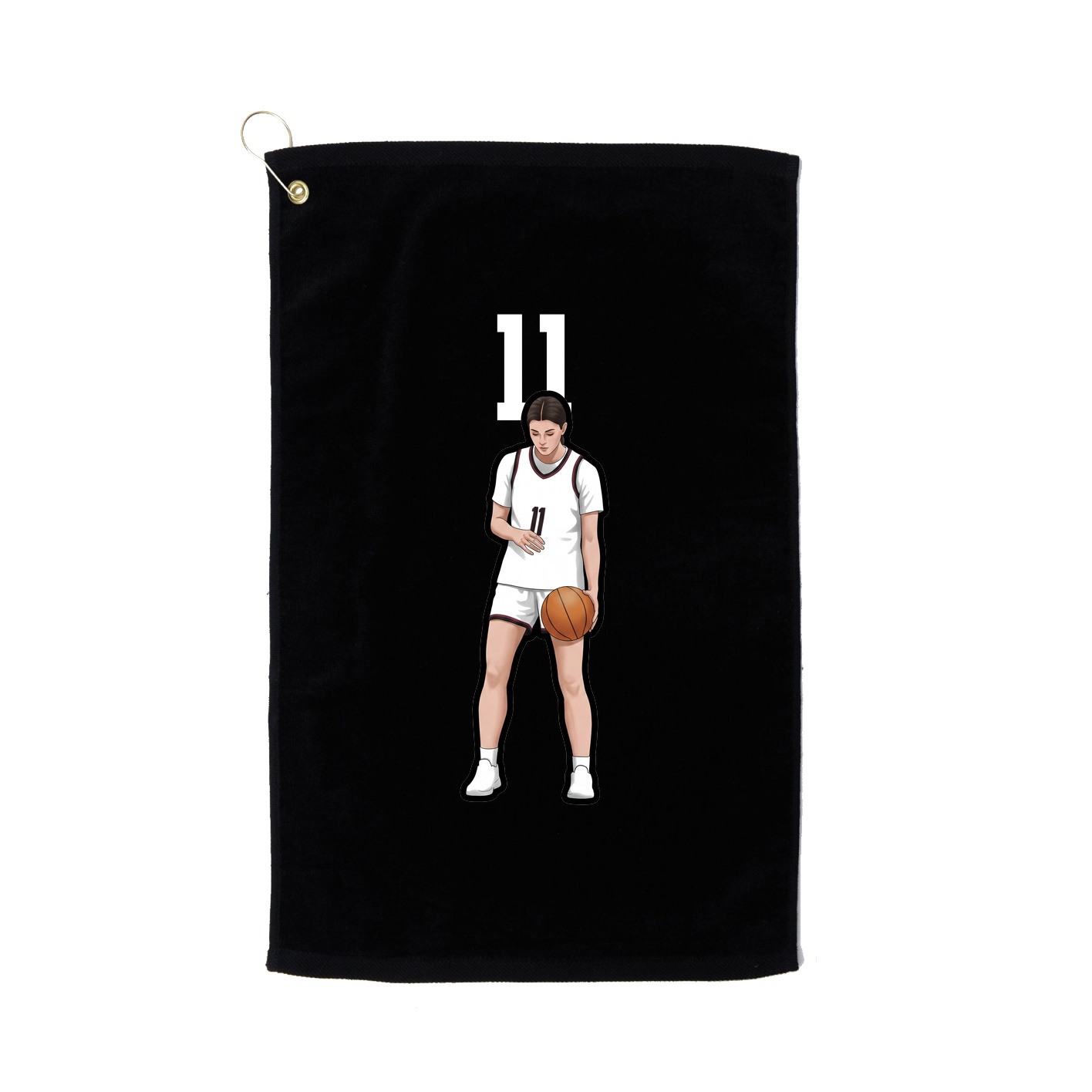 Golf Towel — Number Top in Black