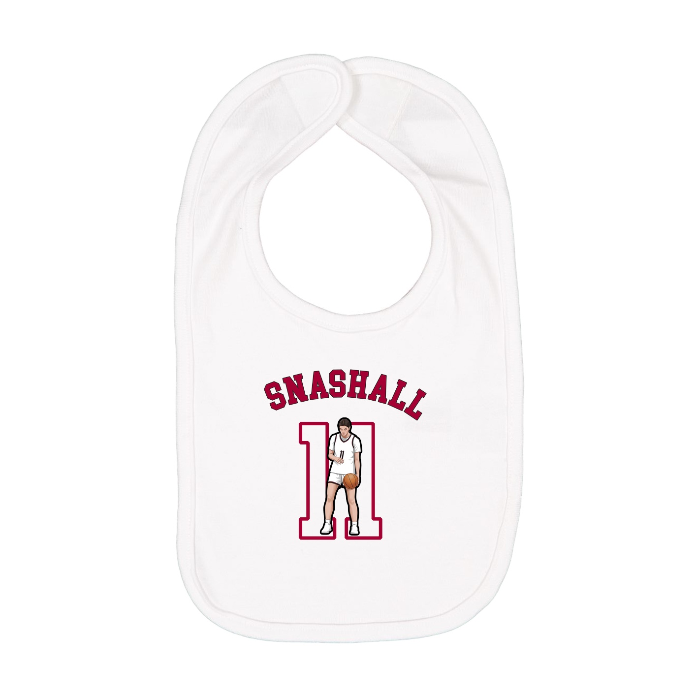 Infant Bib — Shirsey Arch in White