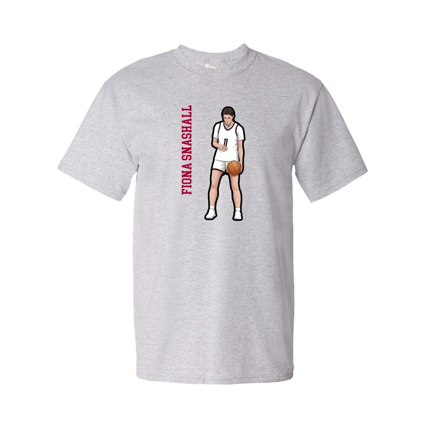 Tee — Name Vertical in Grey