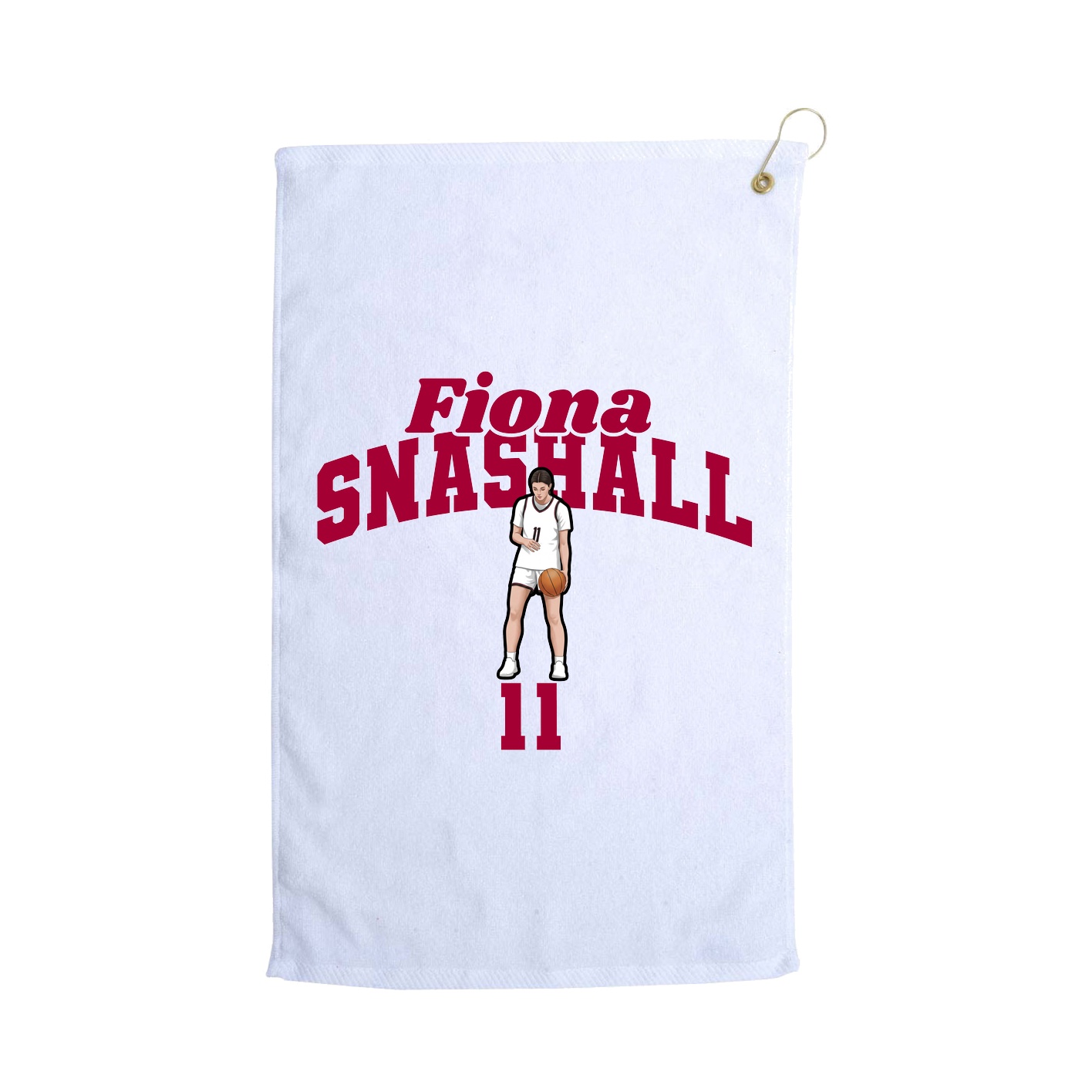 Golf Towel — Signature Arch in White