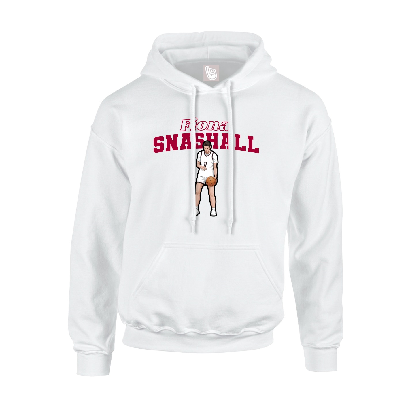 Hoodie — Name Arch in White