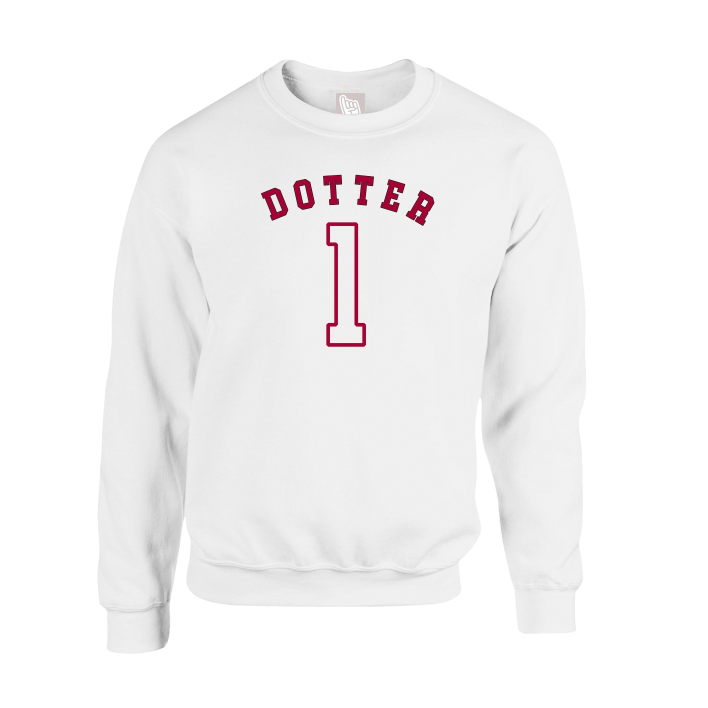 Fleece Crew — Shirsey Arch in White