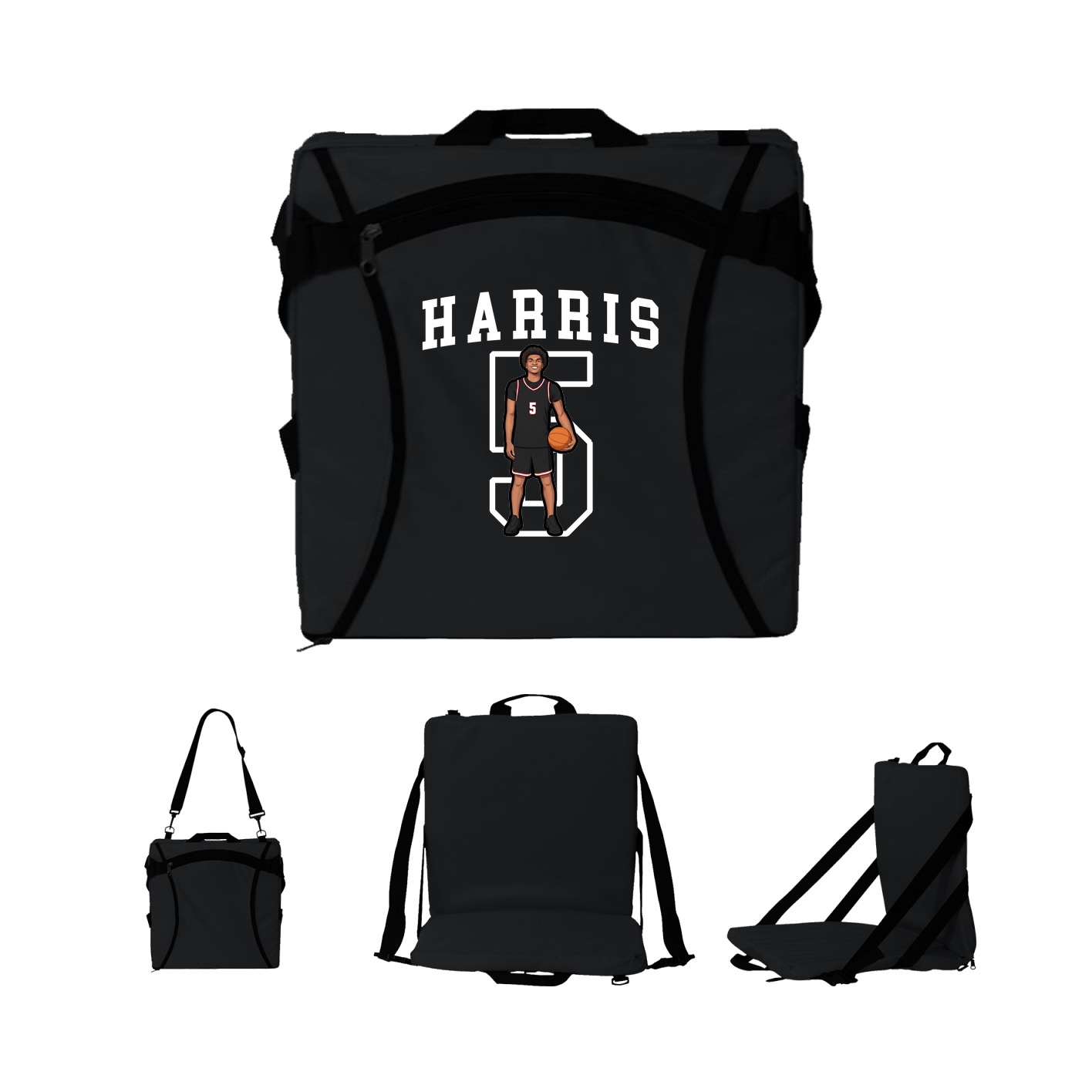Folding Stadium Seat — Shirsey in Black