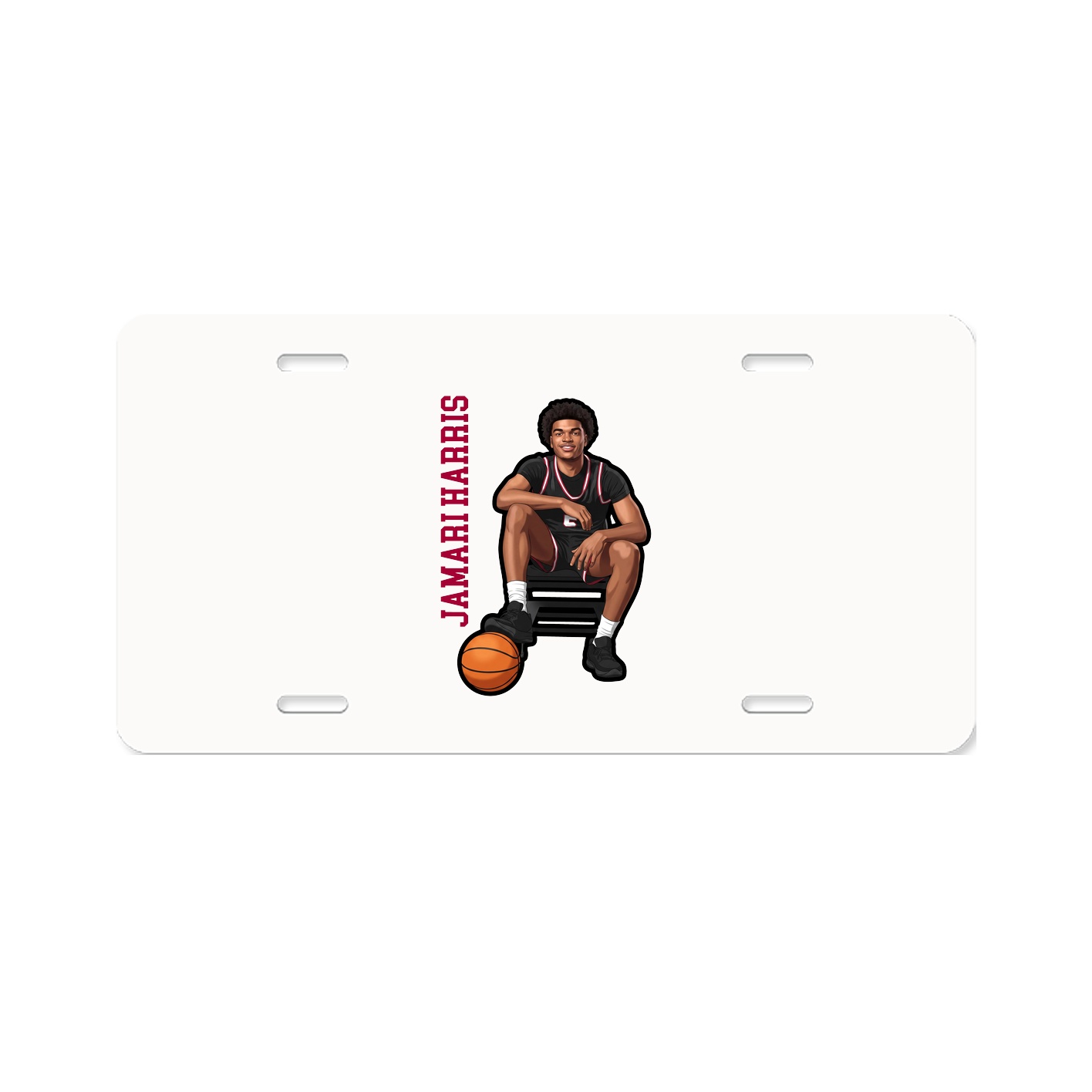 License Plate — Name Vertical in Classic