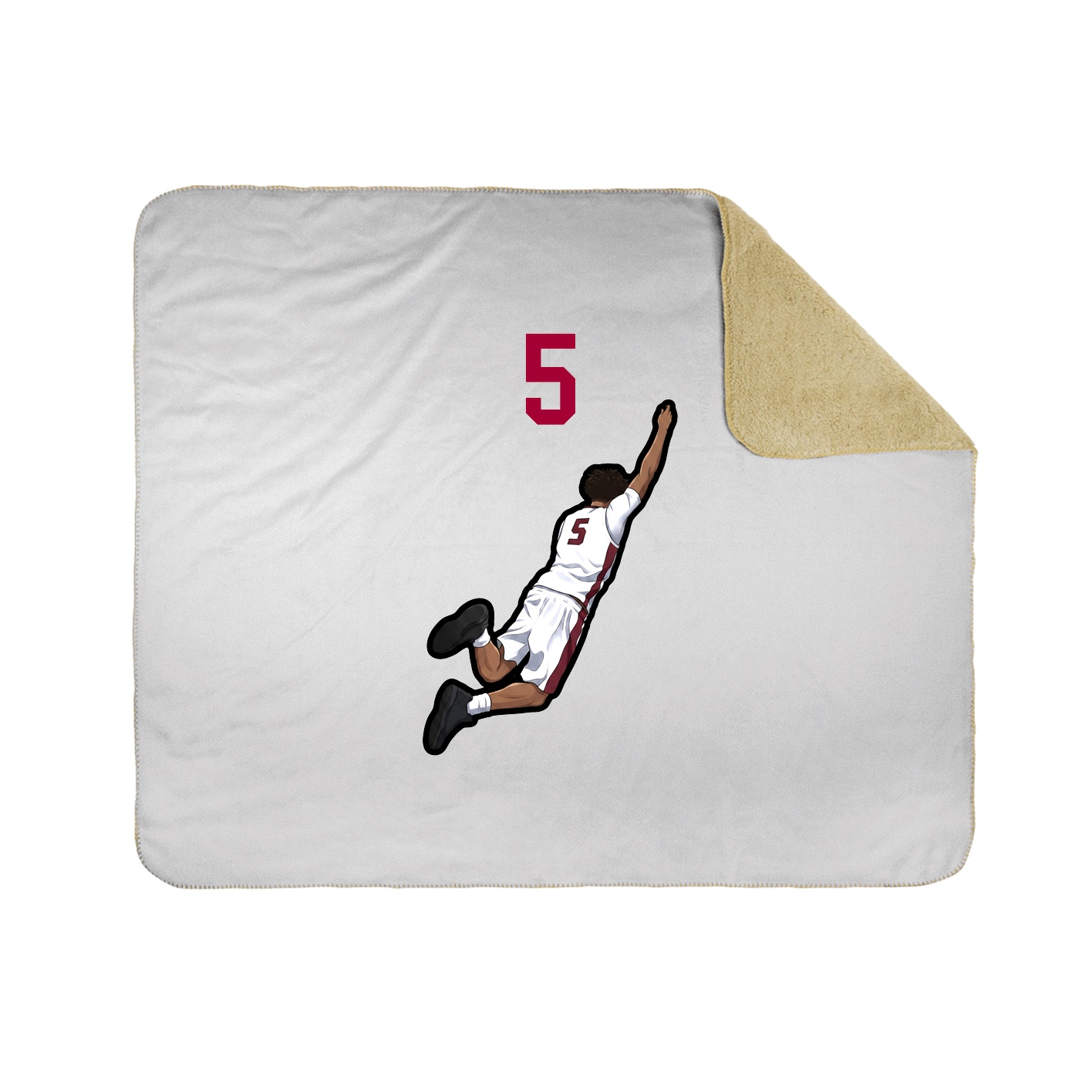 Throw Blanket — Number Top in White