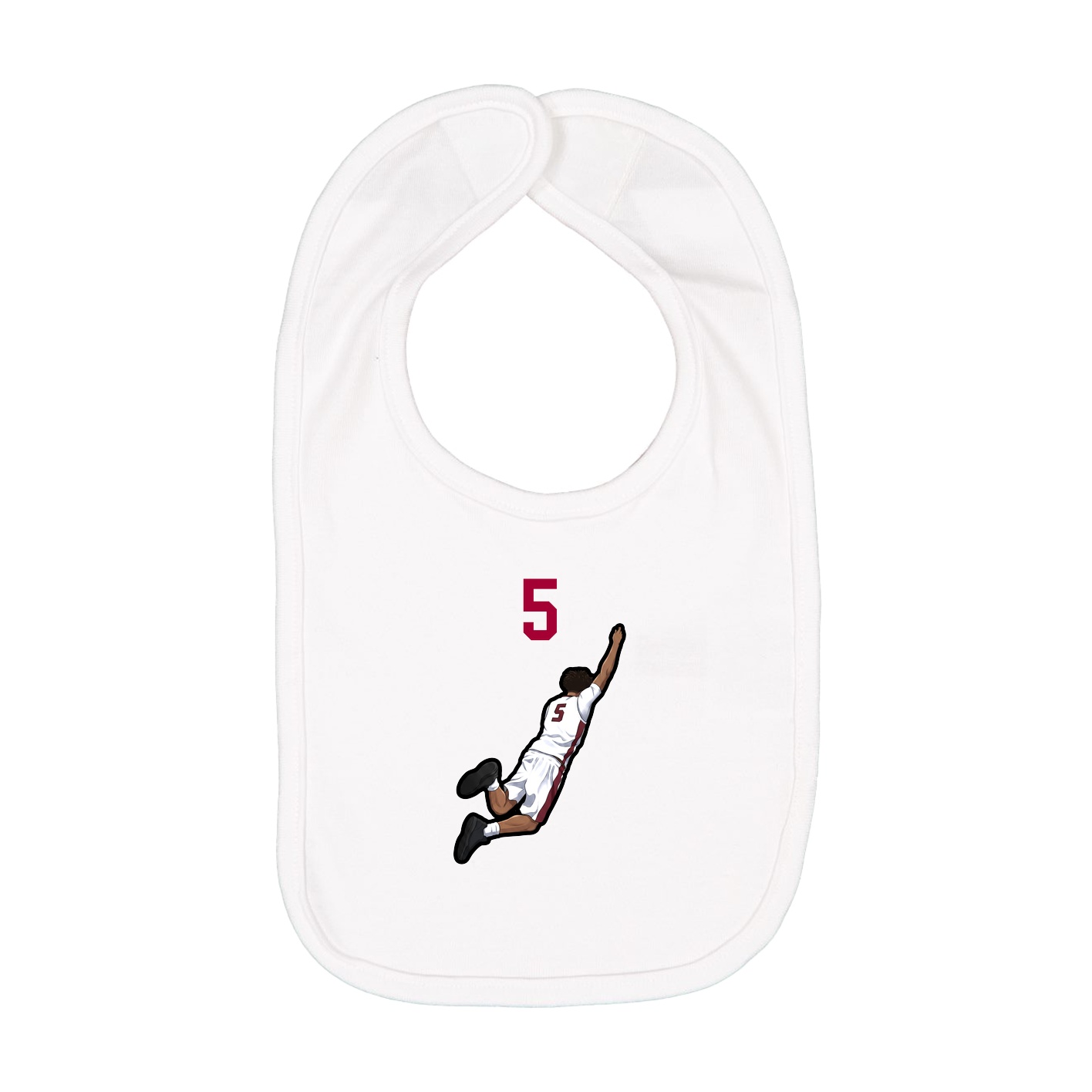 Infant Bib — Number Top in White