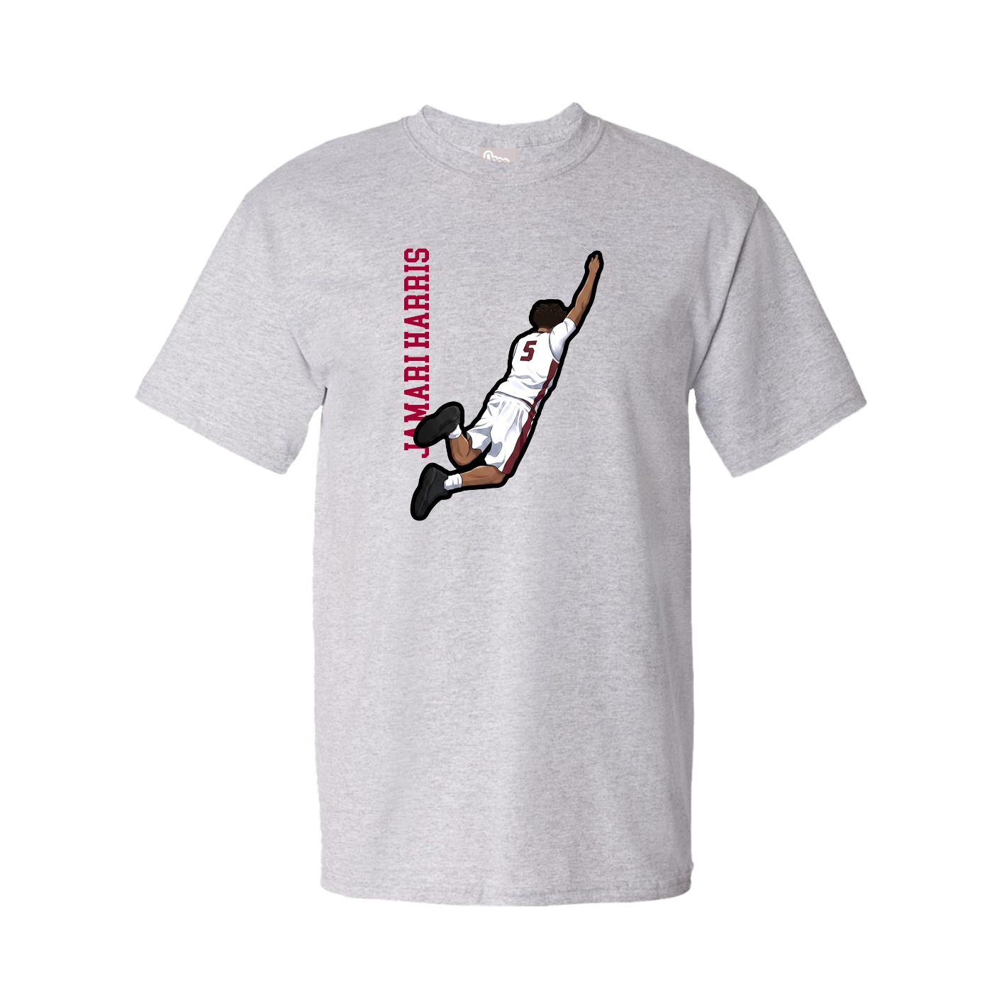 Youth Tee — Name Vertical in Grey