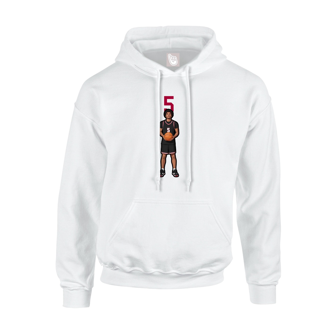 Hoodie — Number Top in White